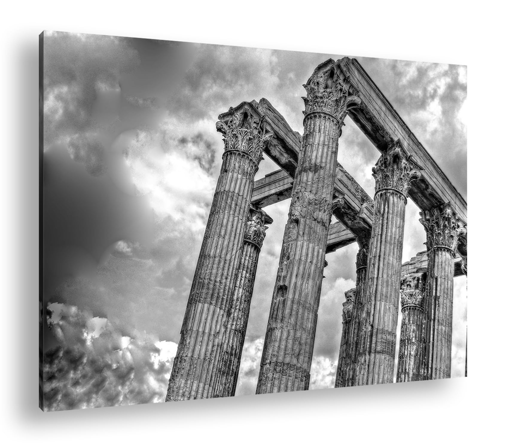 Image sur toile Athènes deyoli grand format noir et blanc - 8