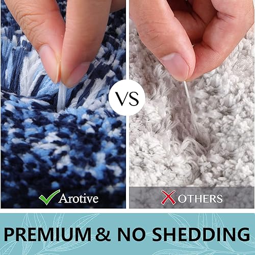 Miniatura 6 de Arotive Juego de 3 alfombras de baño extrasuaves y absorbentes, lavables y secas a máquina, tapetes para baño, inodoro, bañera y ducha, de 24 x 16,