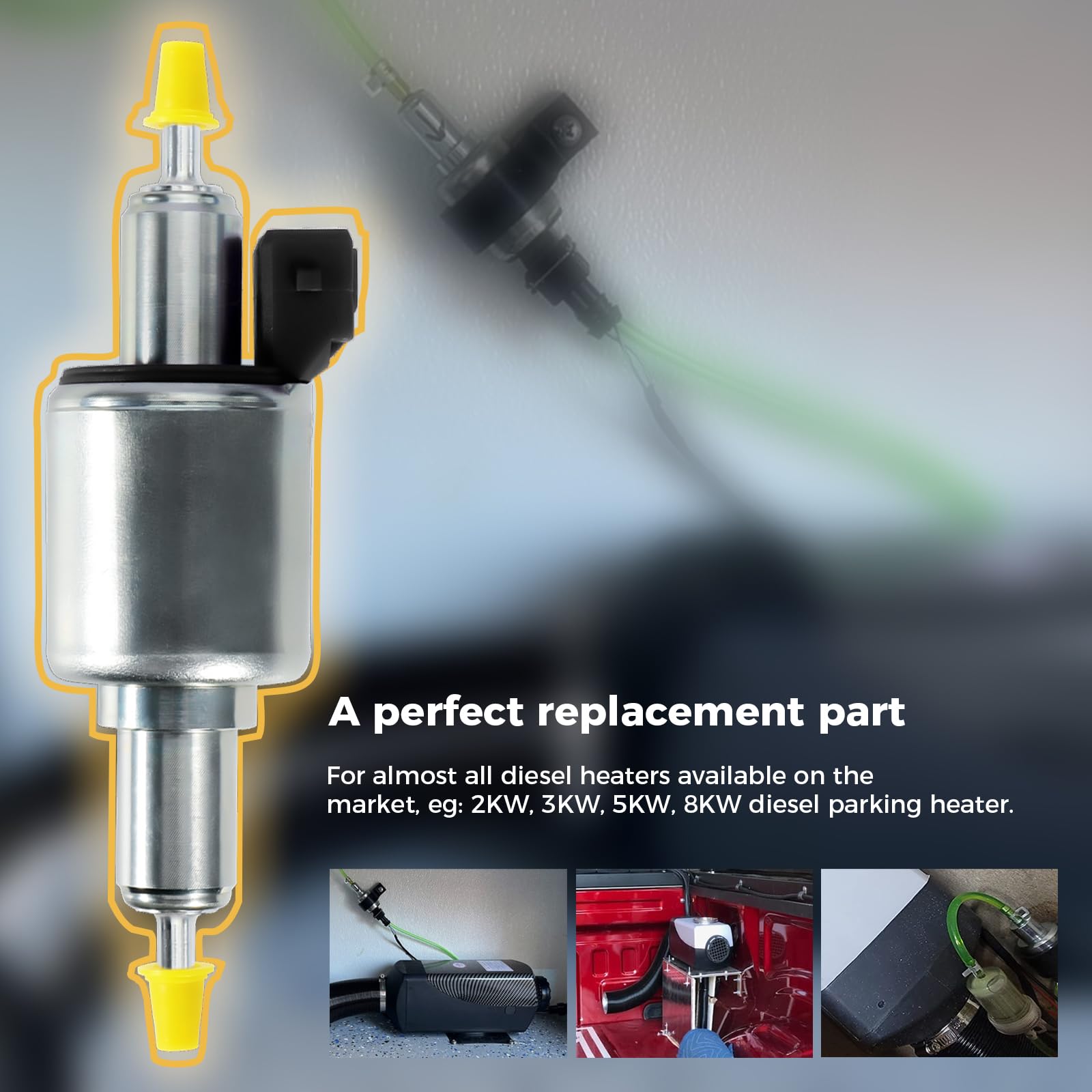 Diesel Heater Fuel Pump 12V Quiet Replacement For Parking