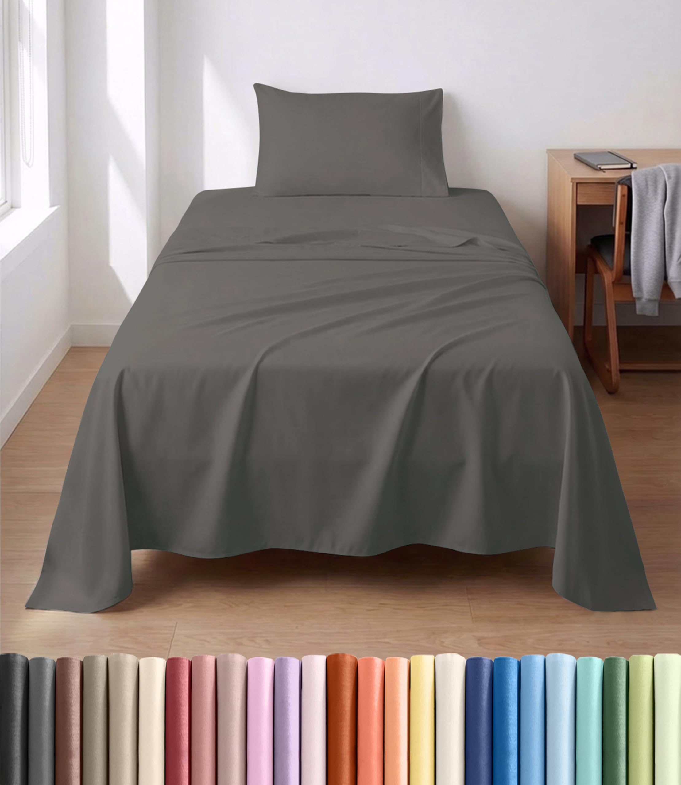 Lightweight 3 Piece CGK Unlimited Dorm Sheets Twin XL
