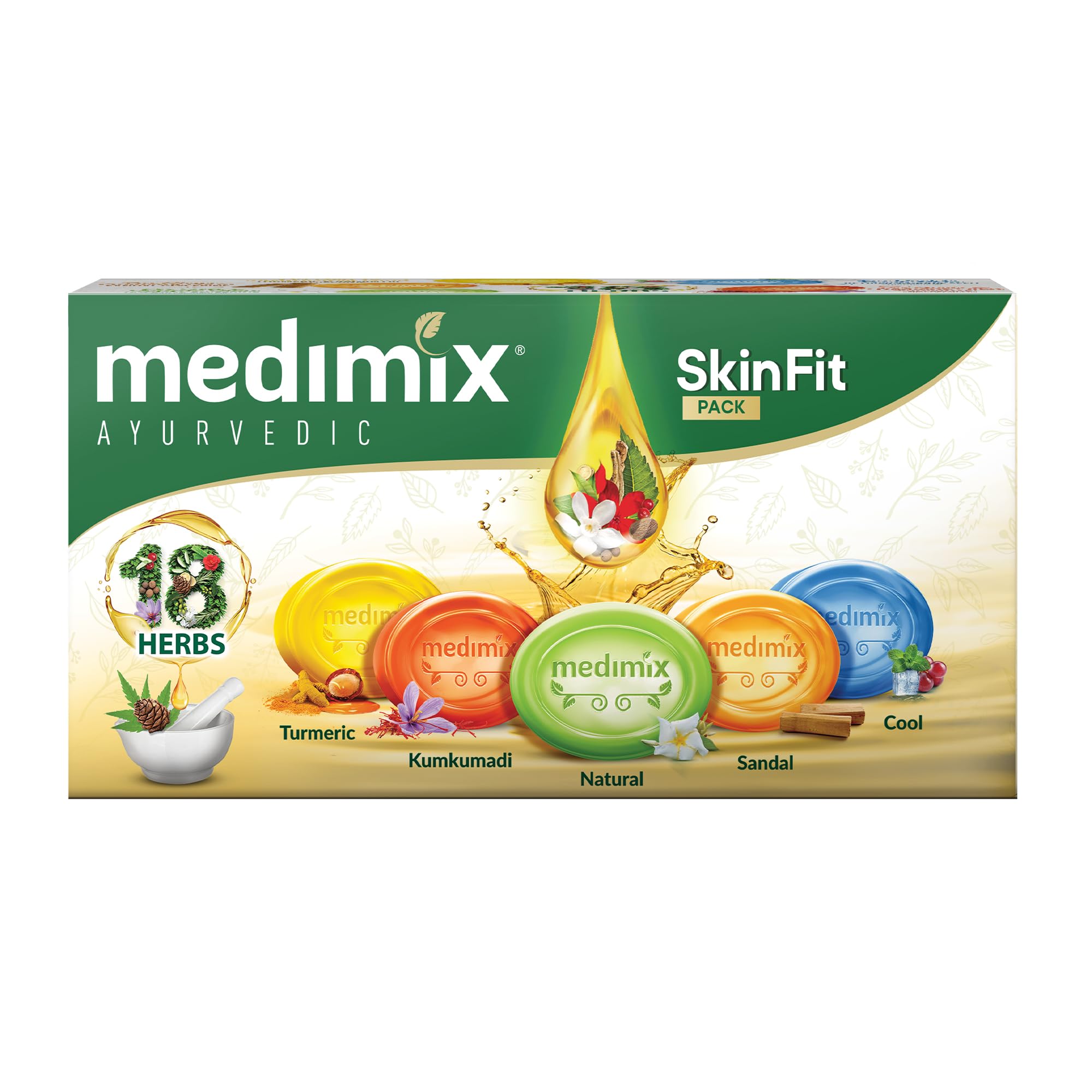 Medimix Ayurvedic Skinfit Bathing Soaps 125G (Pack Of 5)|Shop For Healthy & Protected Skin, Cool & Fresh Skin, Soft & Supple Skin, Radiant Skin & Glowing Skin|Paraben-Free & Sulphate-Free|100% Vegan-picture-45