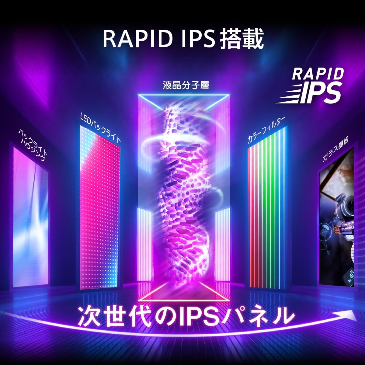 【Amazon.co.jp限定】 MSI ゲーミングモニター MAG 244F 23.8インチ/フルHD/RAPID IPSパネル/200Hz/0.5ms(GTG)/Adaptive-Sync/HDR/HDMI 2.0b/DP1.2a/VESA100/メーカー3年保証 - 3