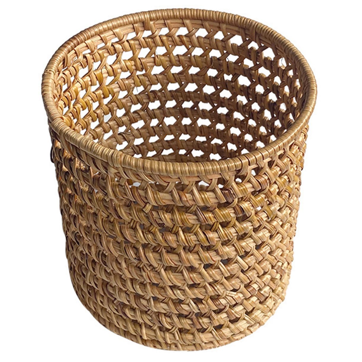 Rangement pinceaux et stylos en rotin pour optimiser l'espace