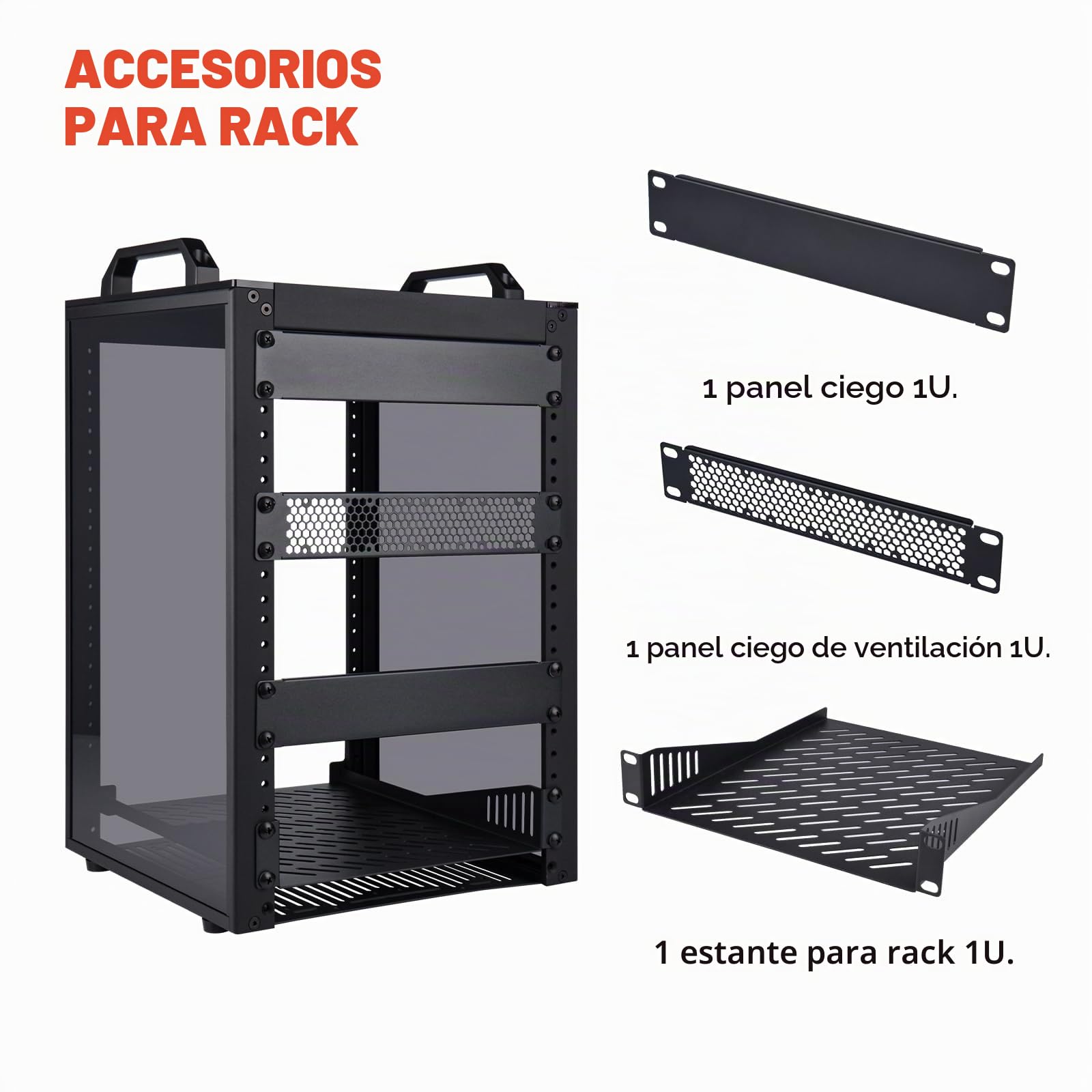 GeeekPi - Gabinete para servidores de 8U, DeskPi RackMate T1 Plus, rack de red de 10 pulgadas para servidores, red, equipo A/V, 10.23 pulgadas de profundidad (negro)