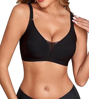 COOL CUTE Wireless Jelly Bras for Women Supportive Bras for Women Sexy V Mesh