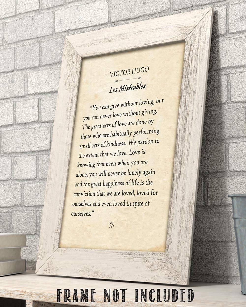 Victor Hugo – “You Can Give Without Loving” Classic Love Quote Wall Art, Acts of Love Page Print, Gift for Literature Lovers, 11x14 Unframed Typography Poster - Image 7