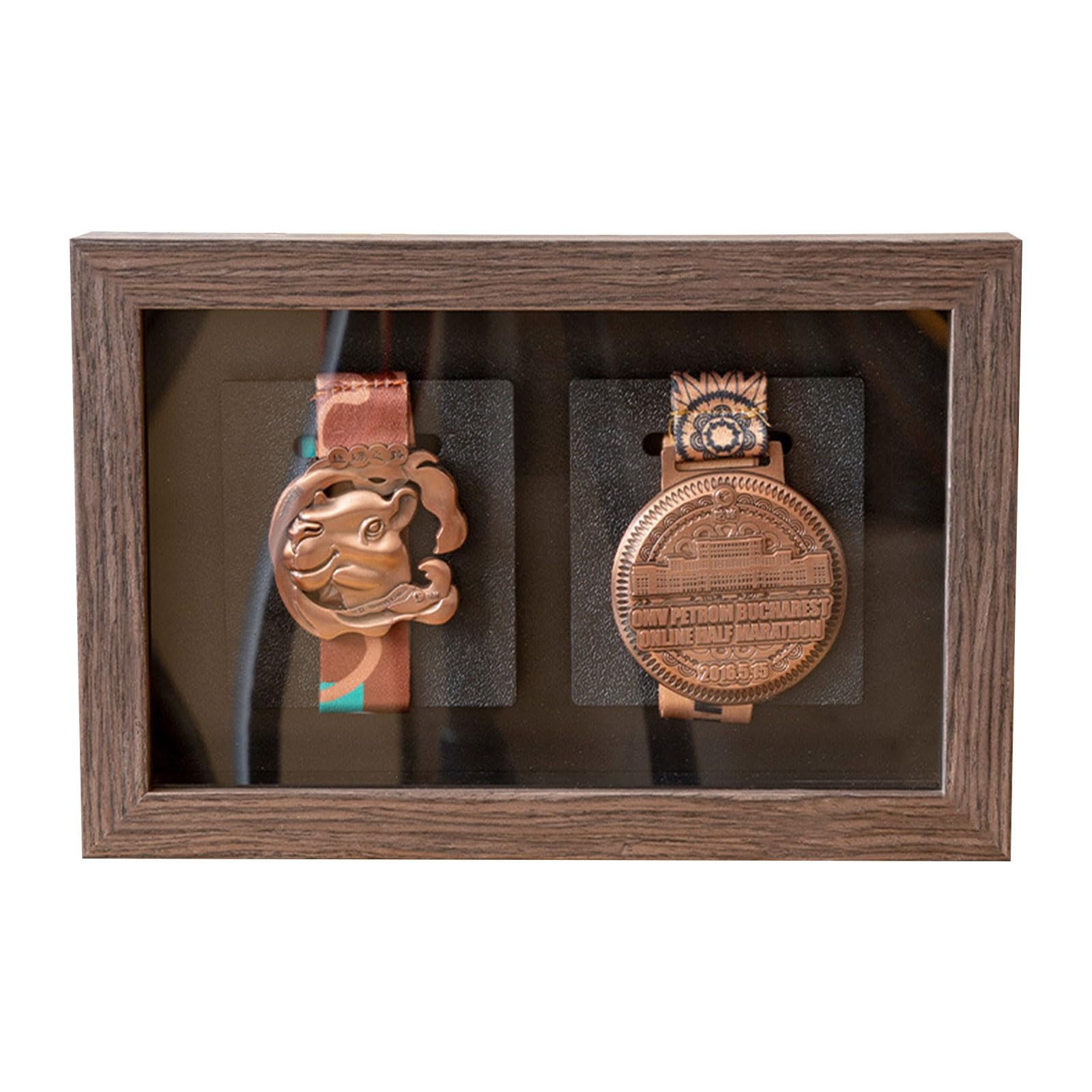 Kaeltsyn Strong Wood Award Holder Frame with Roomy Design Fits Numerous Pins for Proud Exhibition Sports Relics Display