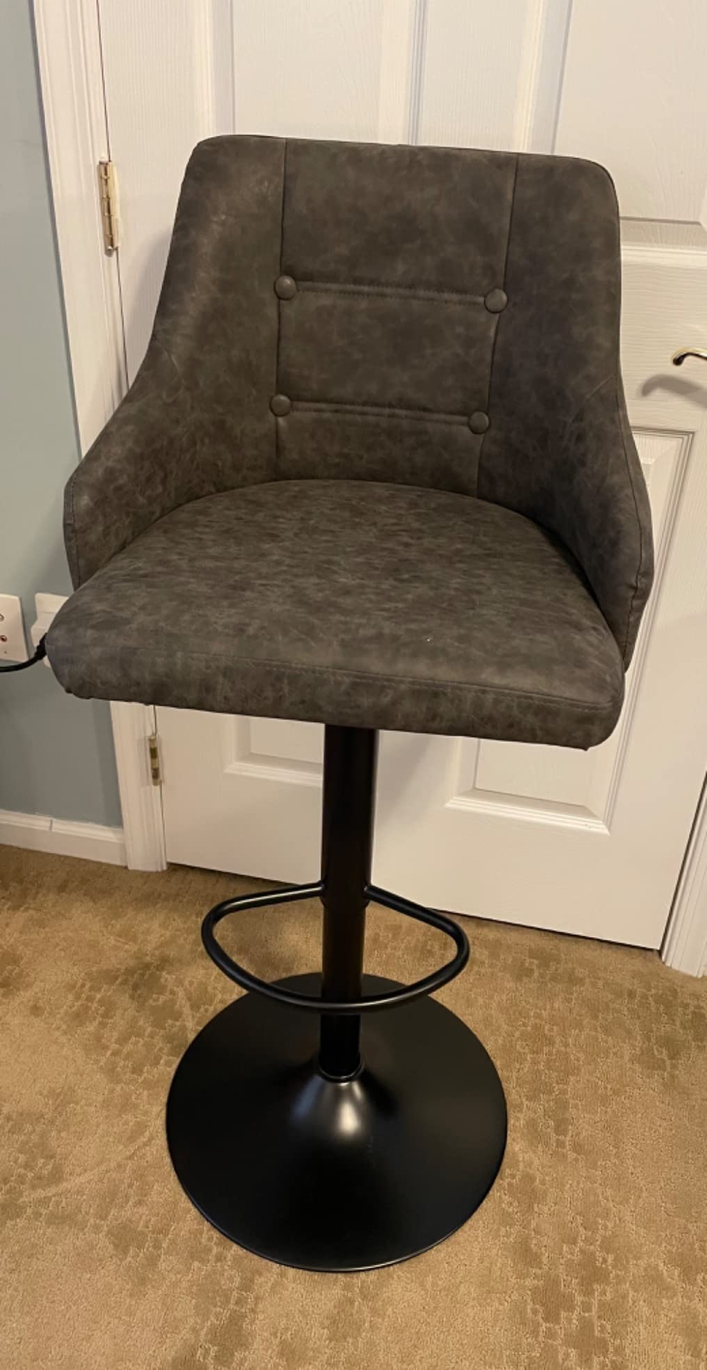 25/mo Finance HERA'S PALACE 360 Swivel Bar Stools, Modern Barstool