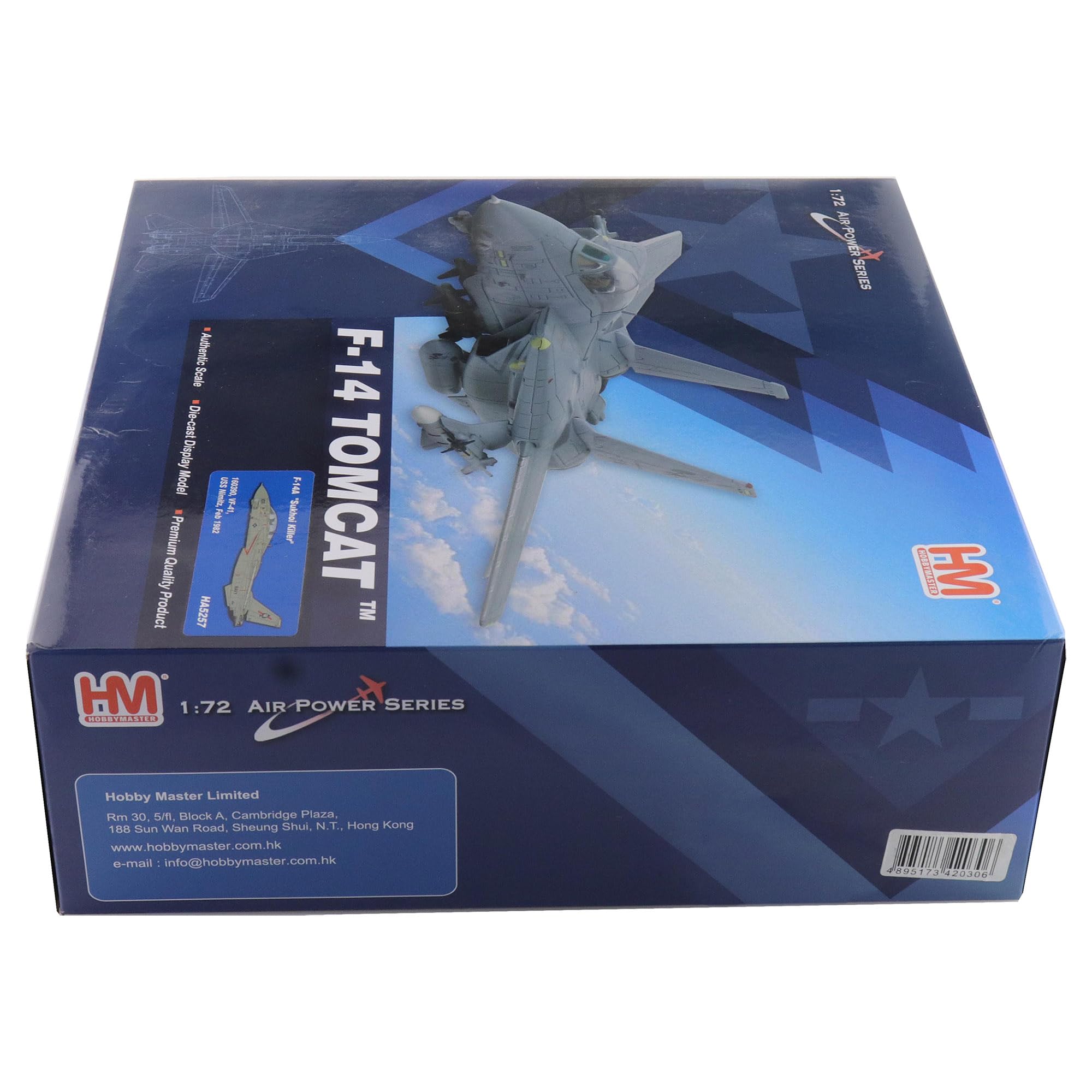 Hobby Master | Replika samolotu wojskowego w skali 1:72 | F-14A Sukhoi Killer 160390, VF-41, USS Nimitz, luty 1982 | Model HA5257