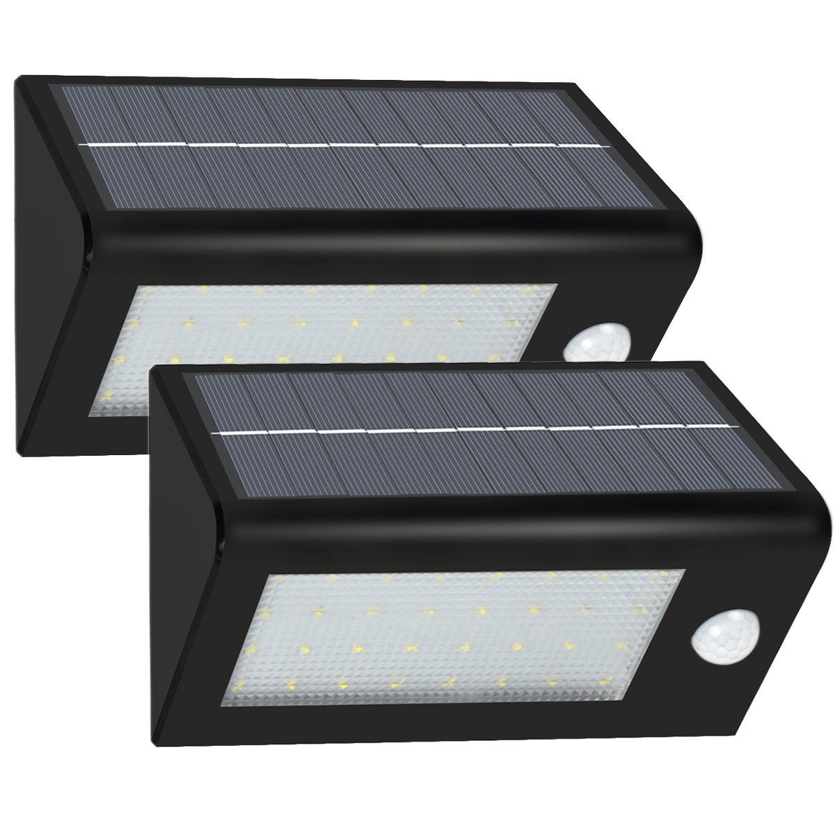 CrazyFire 400 Lumens 32 LED Super Bright Wireless Solar Motion Sensor Wall Light IP65 Waterproof Solar Powered PIR Human Body Sensor Wall Lamp Light Outdoor Light for Patio Garden Pathway Porch (2 Packs)