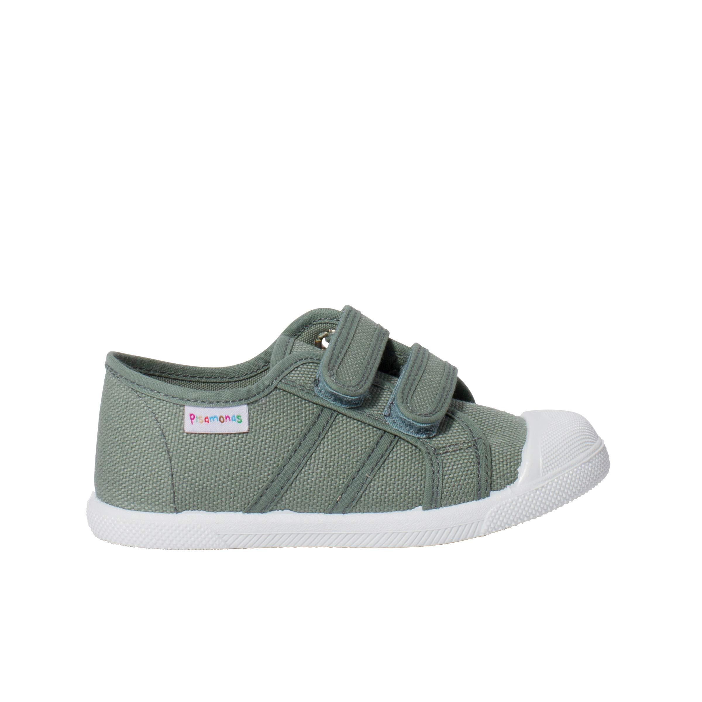 Pisamonas Zapatillas Niños Lona Cinta Adhesiva Talla 27 Color Verde Helecho