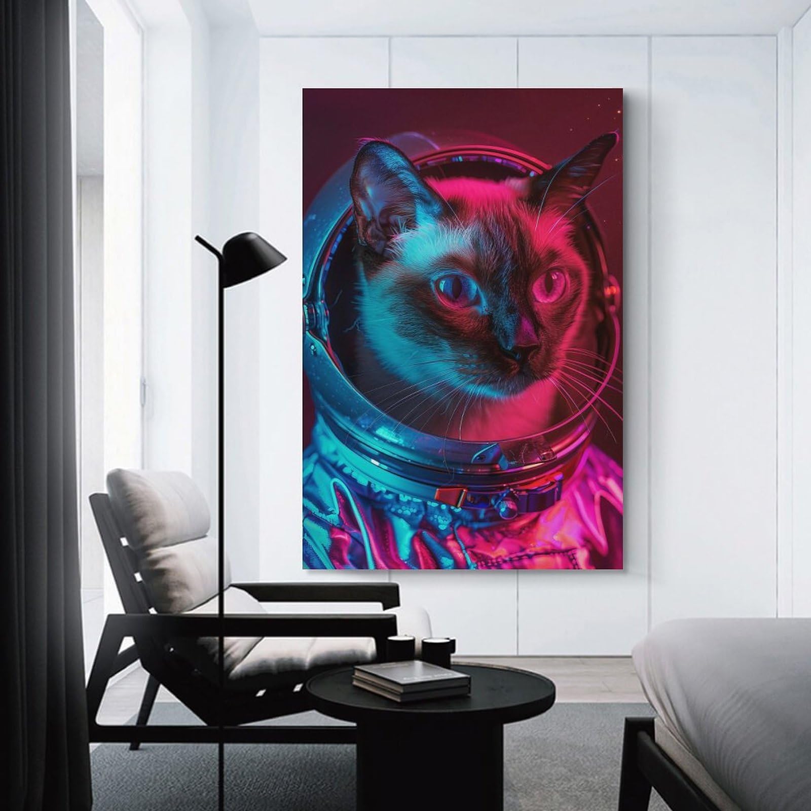 Junmoney Siamese Room Decor Wall Art, 08x12inch(20x30cm), for Bedroom Walls, Guest Spaces Or Lounges, Stylish Decor for A Restful Room Update