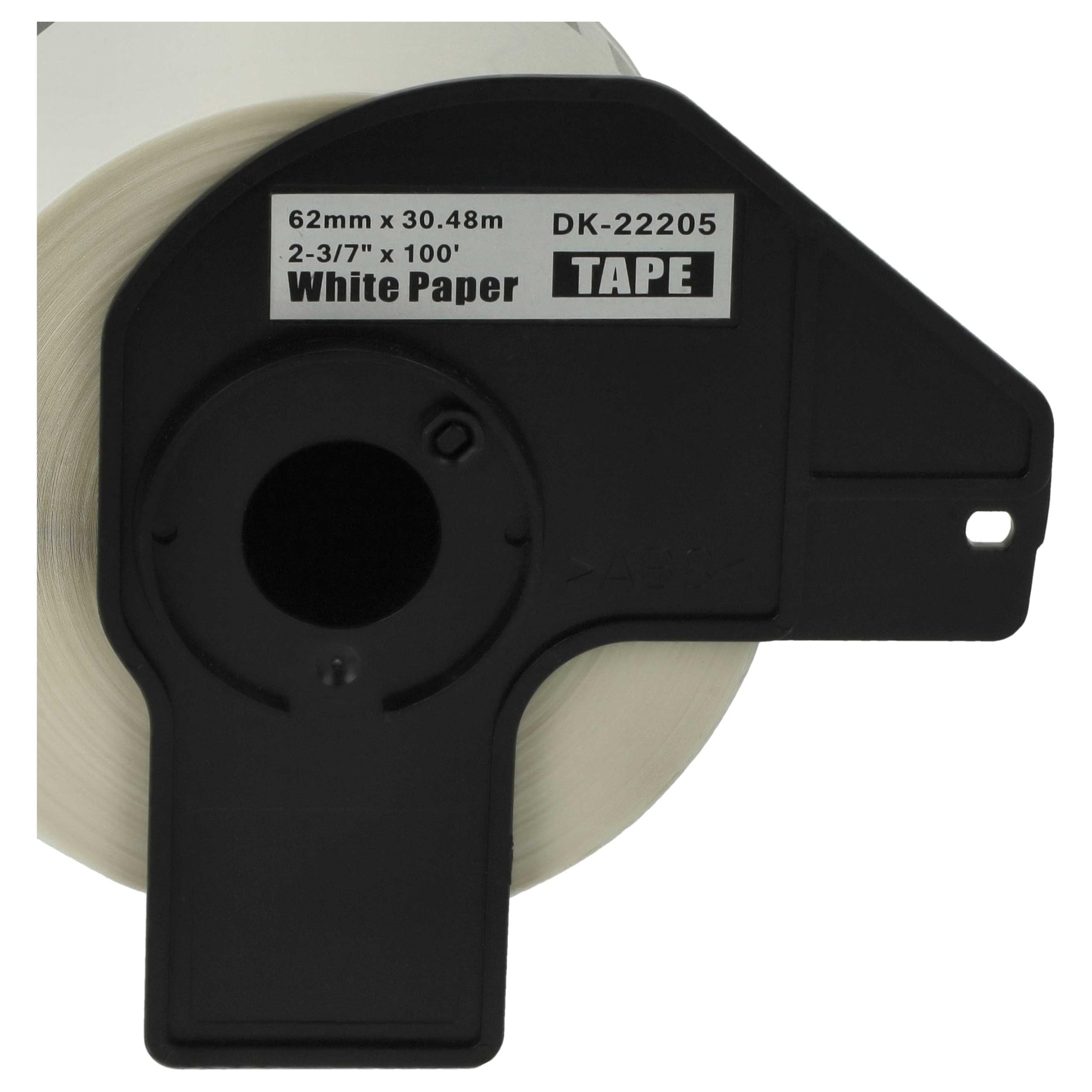 vhbw 10x rullo 1 etichette con supporto compatibile con Brother PT QL-1050