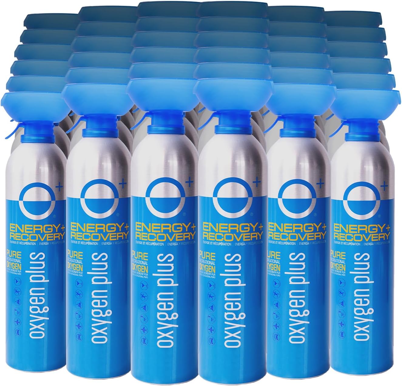 oxygen plus – O+ Biggi 36 Pack | Portable Oxygen Can | 99.5% Pure O2 | Natural Wellness Supplement to Boost Energy & Recovery | 50+ Uses Per 11 Liter Canister