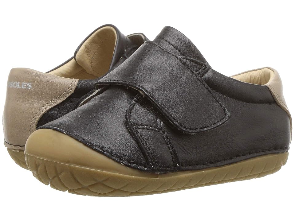 

Old Soles Strap Pave (Infant/Toddler) (Black/Taupe) Boy's Shoes