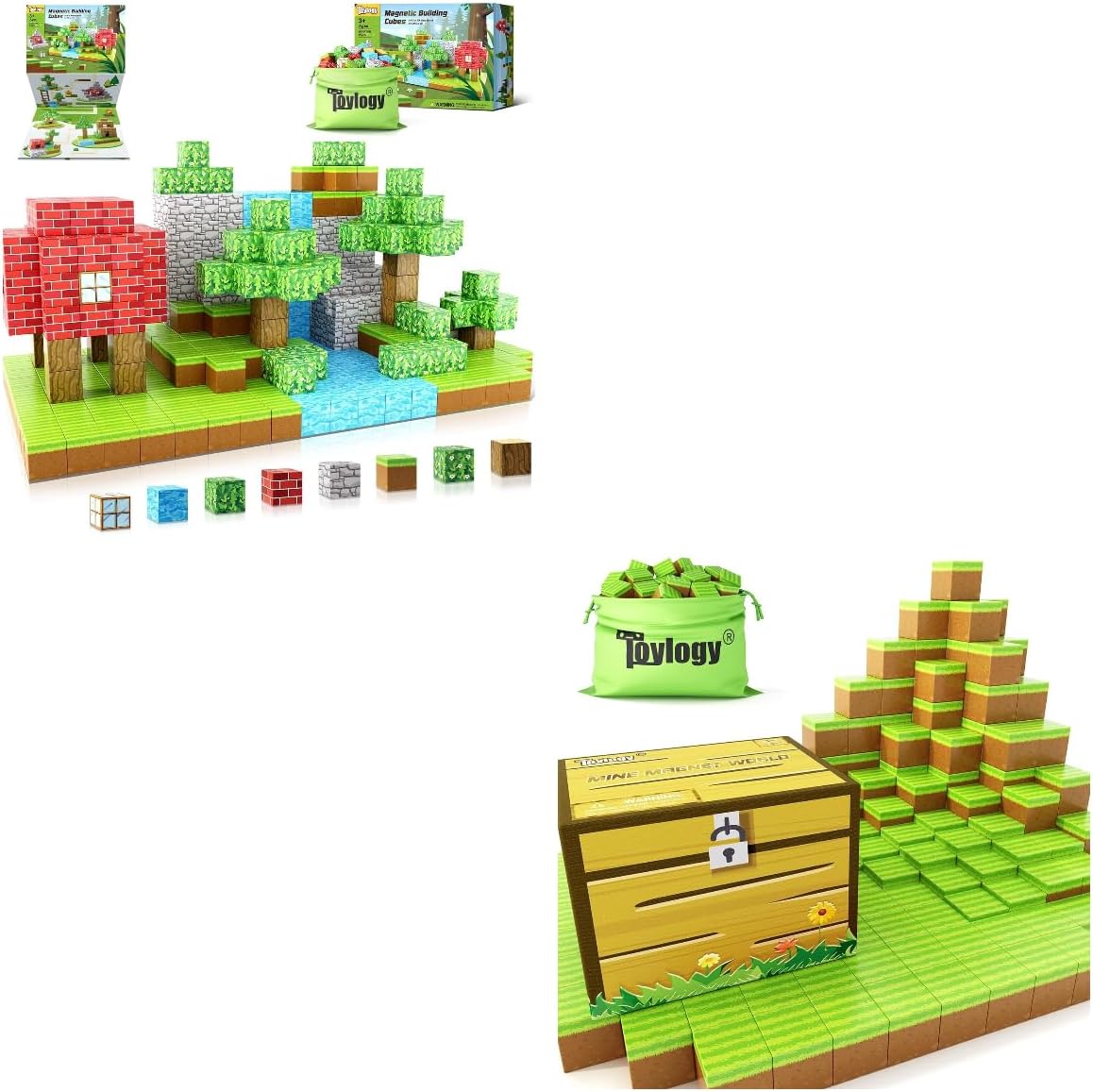 84PCS BlocksBuild Mine World Grass Edition