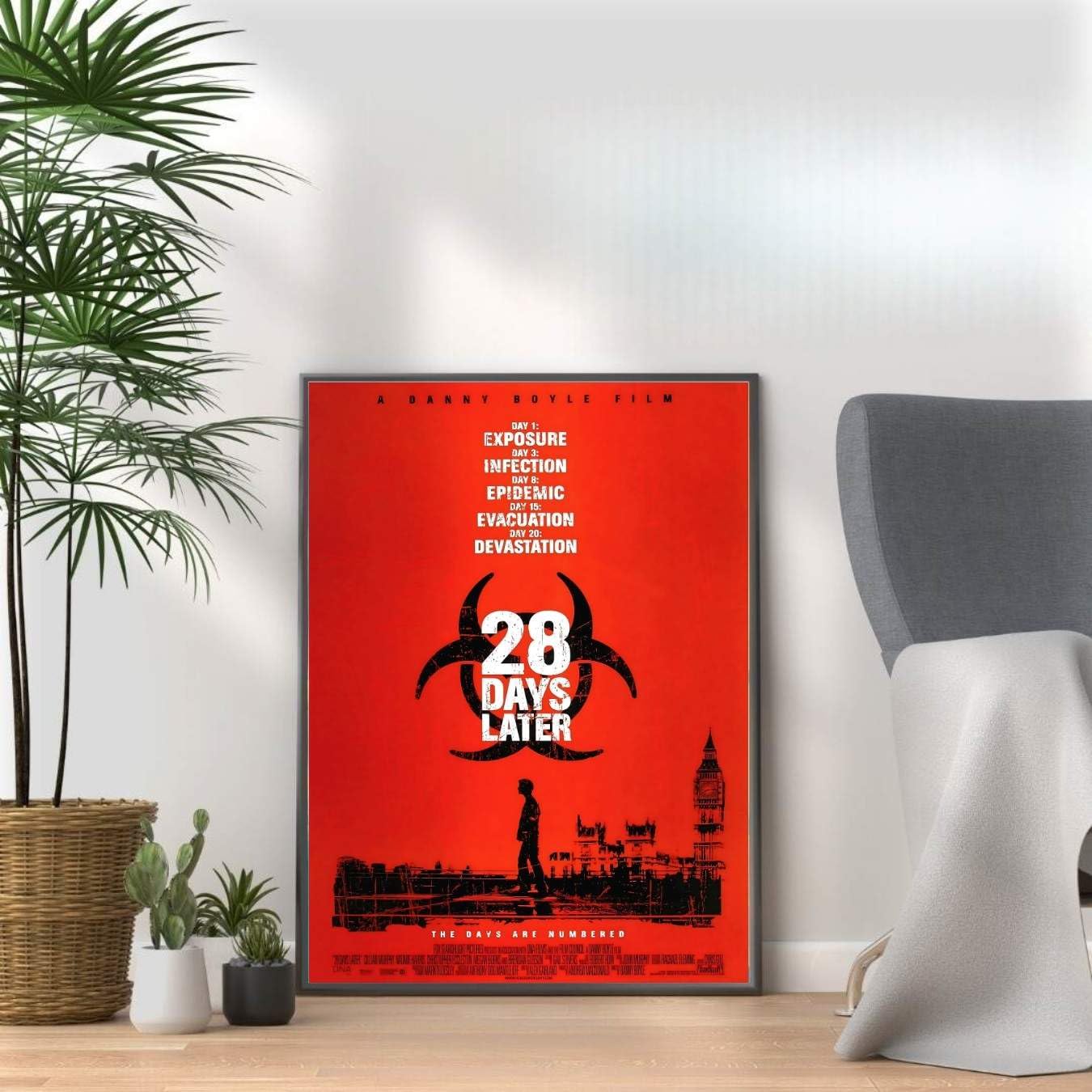 Horror Movie Poster Prints, Scary Film Wall Art, Halloween Decor, Horror Room & Home Cinema Wall Decor (28 DAYS LATER, A3 Print Only (42x30cm))
