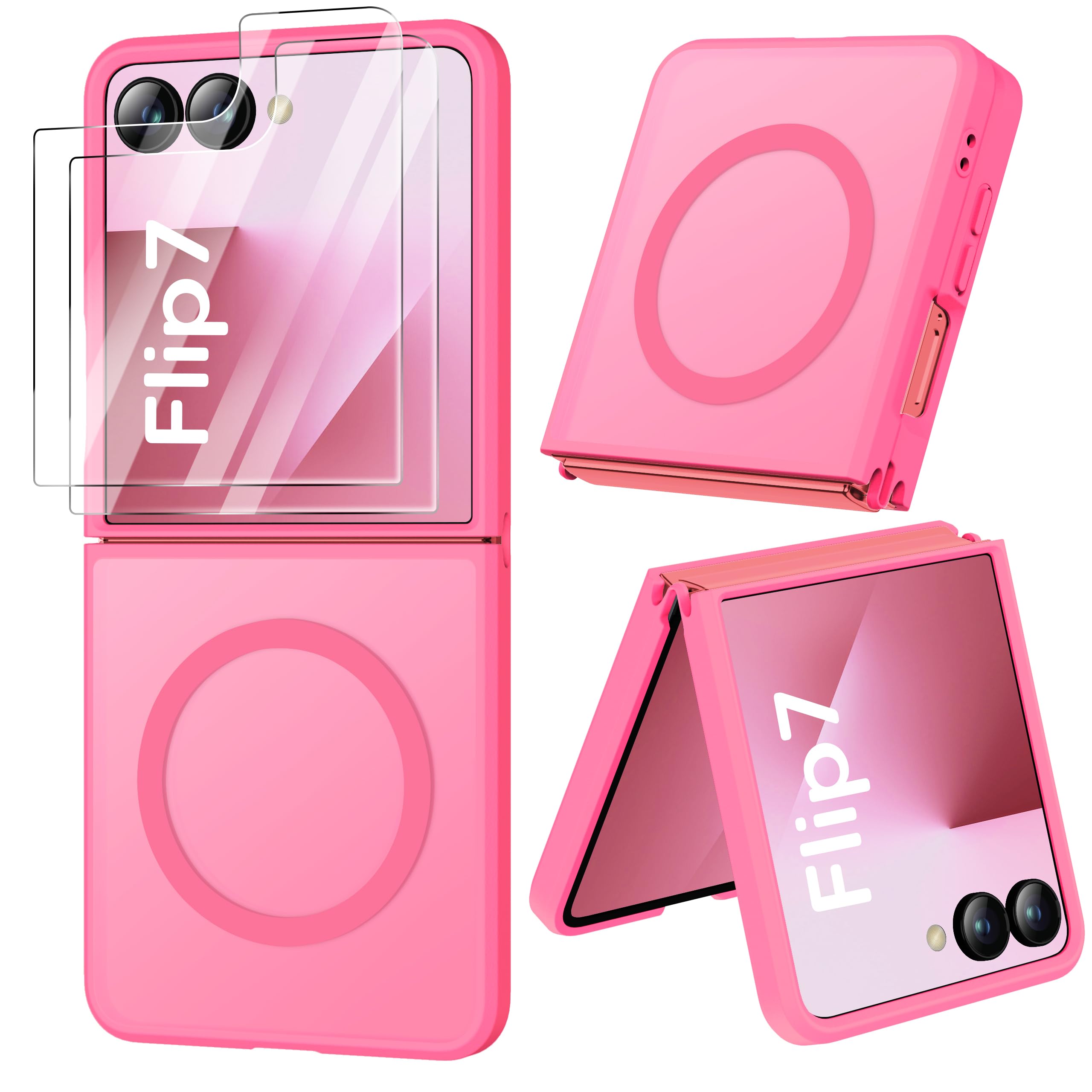 ORETECH Magnetic for Samsung Galaxy Z Flip 7 with 2 x Screen Protector