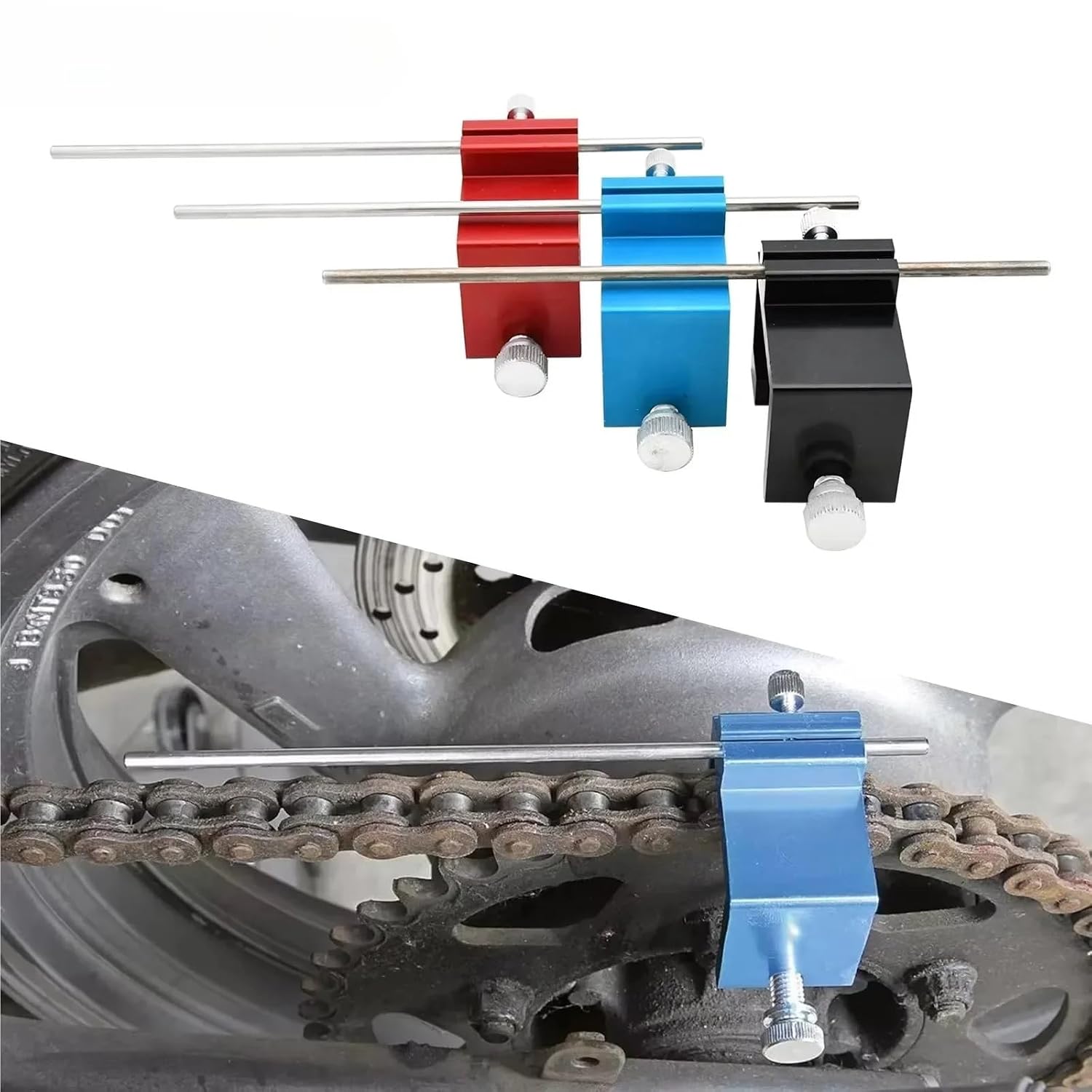 Motorcycle Chain Oiler 3pcs Universal Motorcycle Motorbike Chain Sprocket Alignment Tool(Mix)