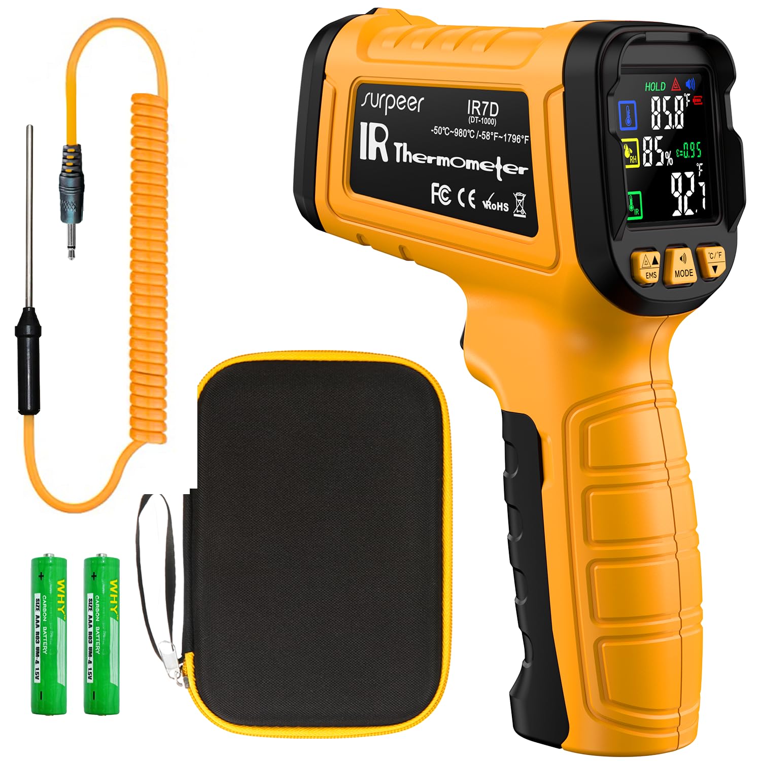 Infrared Thermometer Temperature Gun 2732°F 50:1 Pyrometer — Amazon image 9