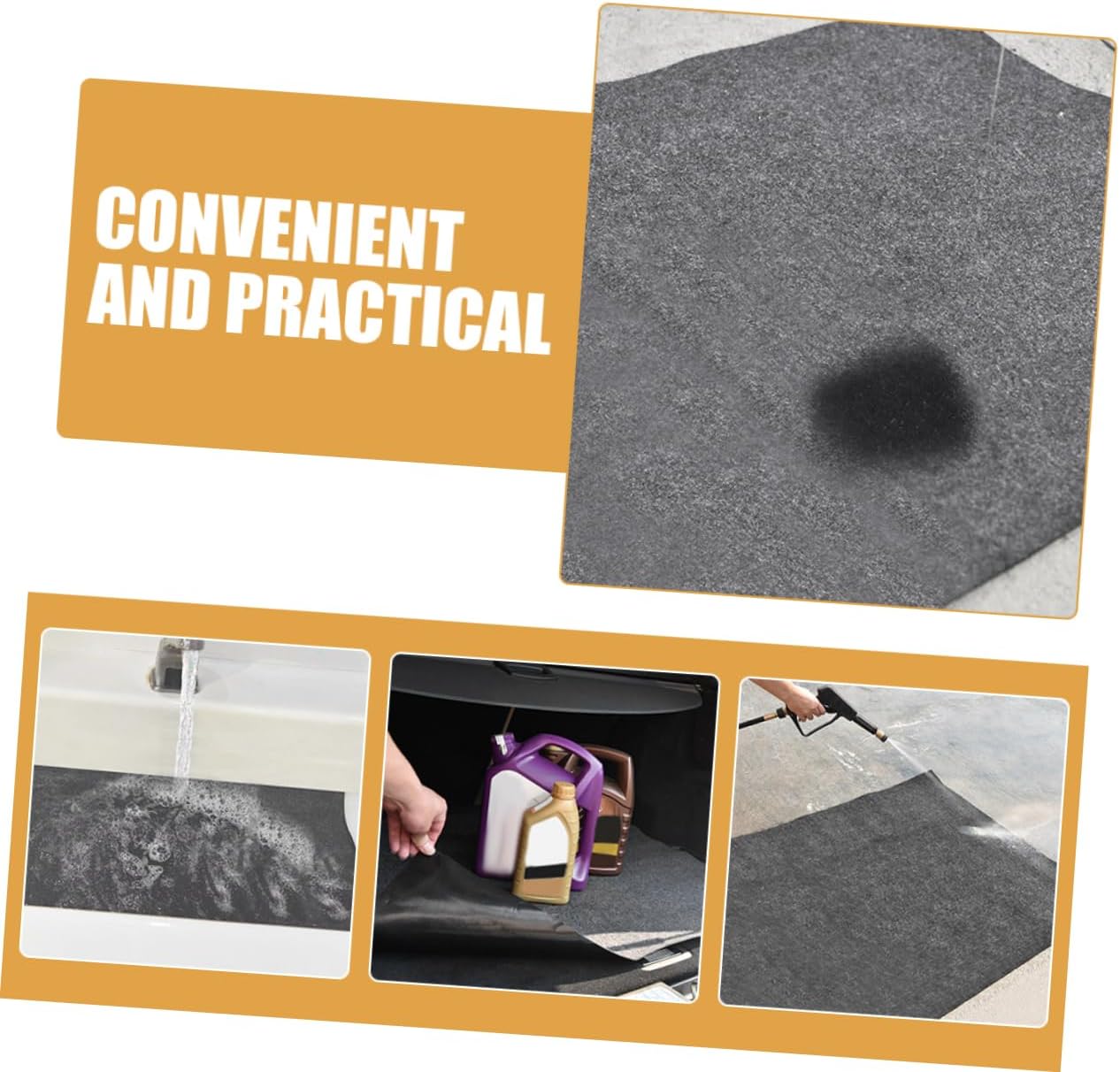 OUNONA Oil Spill Mat for Under Car Reusable Garage Floor Mat Durable Oil Drip Protection Compact Design for Mechanics DIY Enthusiasts Easy to Maintain
