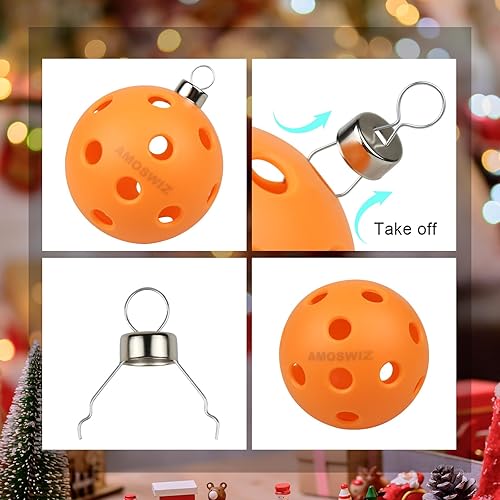 Miniatura 3 de Bolas de pickleball para interiores, paquete de 6 bolas de pickleball de 26 agujeros, juego de bolas de pickleball para interiores, bolas de