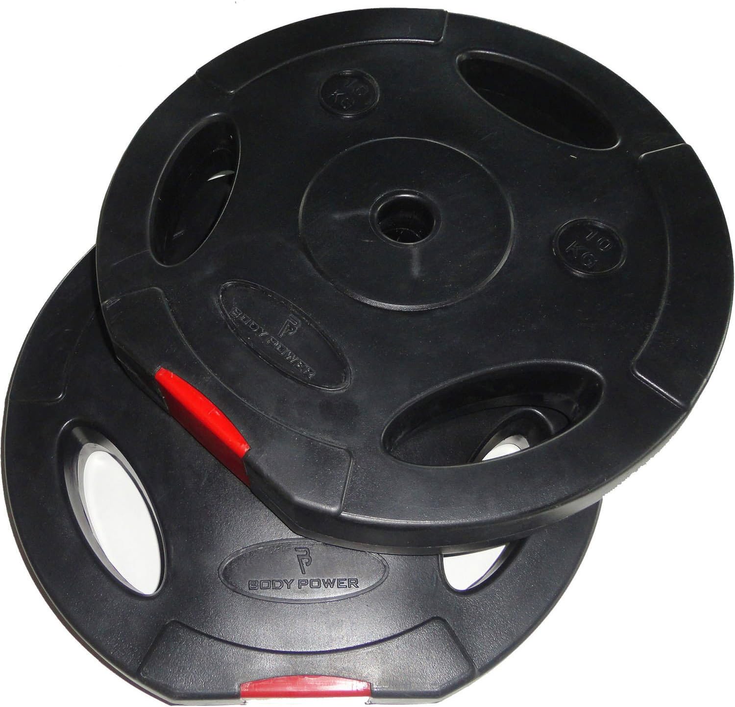 BODYPOWER 10Kg Tri Grip Vinyl Standard Weight Plates (x2)