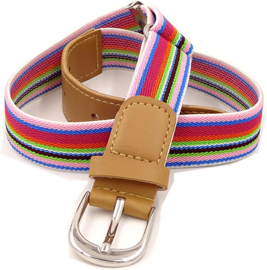 Gerrit Kids Elastic Braided Belts For Boys Girls Jeans School Uniform Pants With Buckle Waist Belt