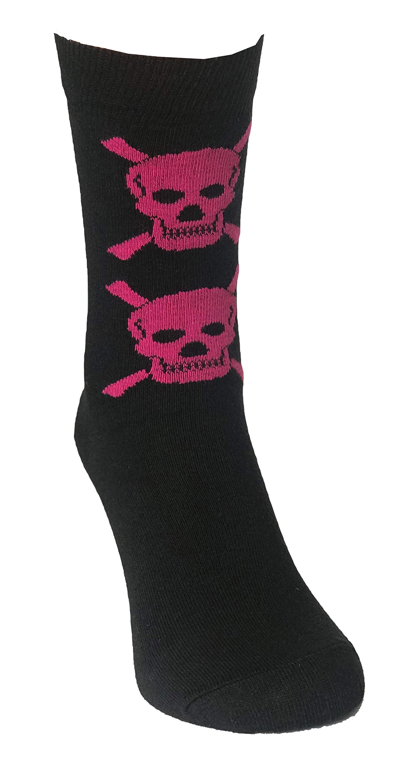 M Macahel Unisex Fuchsia Ladies Man Skull Crossbone Hallowen Gothic Style Ankle Socks (, 4-8/37-42 Ladies)