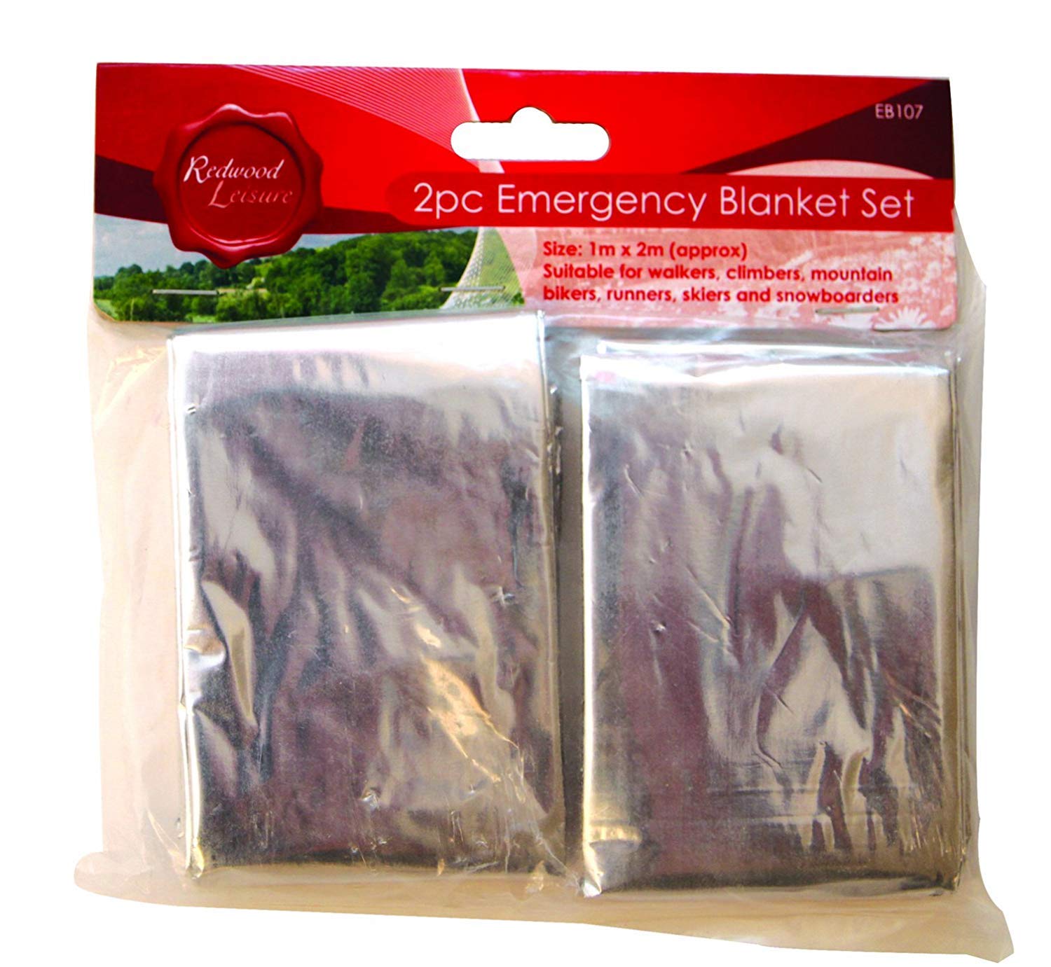 2 Pack Emergency Blanket Set, Ideal For Walkers, Climbers, Runners, Skiers