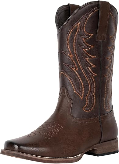 Cowboy Boots For Men Wide Foot Searchers SC200917BKXL Black Cowboy
