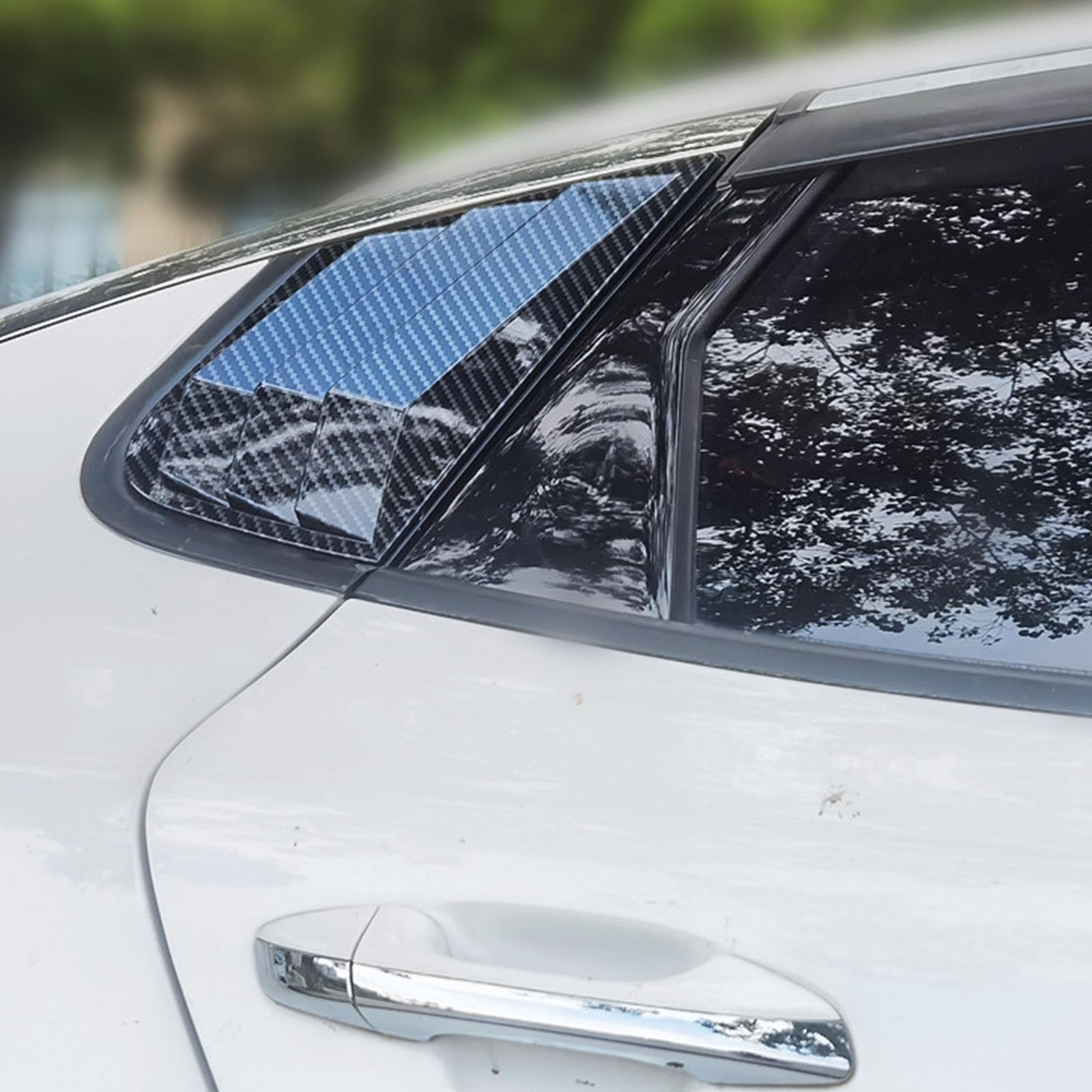 2 sztuki do KIA K5 2016-2019 Tylne okiennice samochodowe żaluzje boczne, osłony, wykończenia, akcesoria zewnętrzne ABS, B Carbon Fiber Look