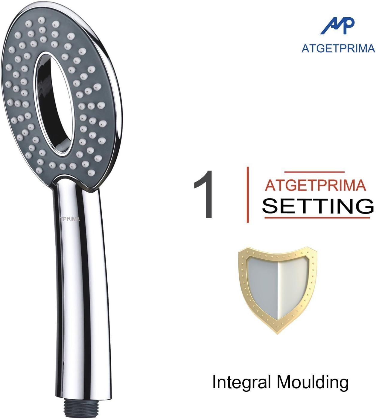 Single Function Oval Handheld Shower Head A56C Chrome Plating