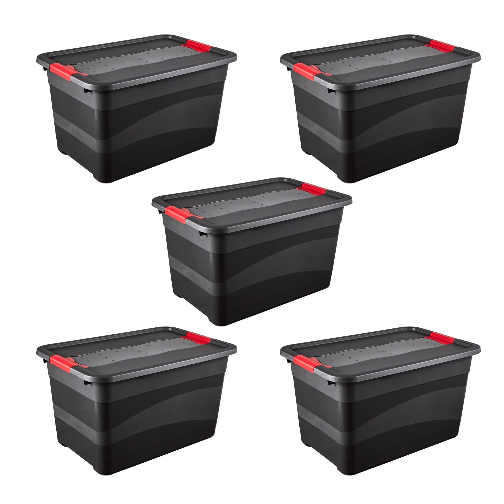 Keeeper Eckhart 52L grande boîte plastique de rangement avec poignées x5