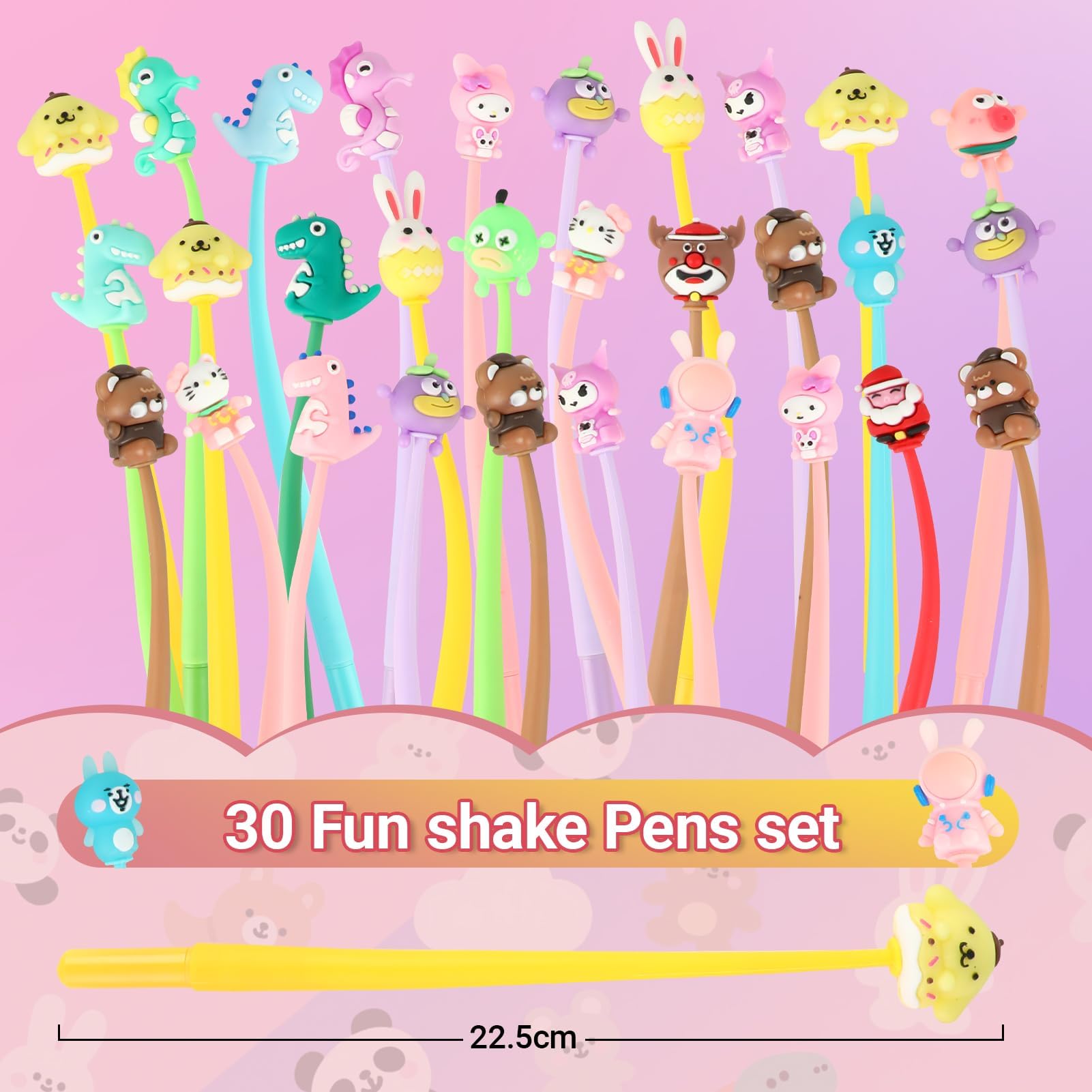 30 Stylo Squishy drôle Kawaii ,Stylo Anti-Stress enfant, cadeaux anniversaire pour garçons filles,Pochette Surprise Enfant - Beaux-Arts et Loisirs créatifs