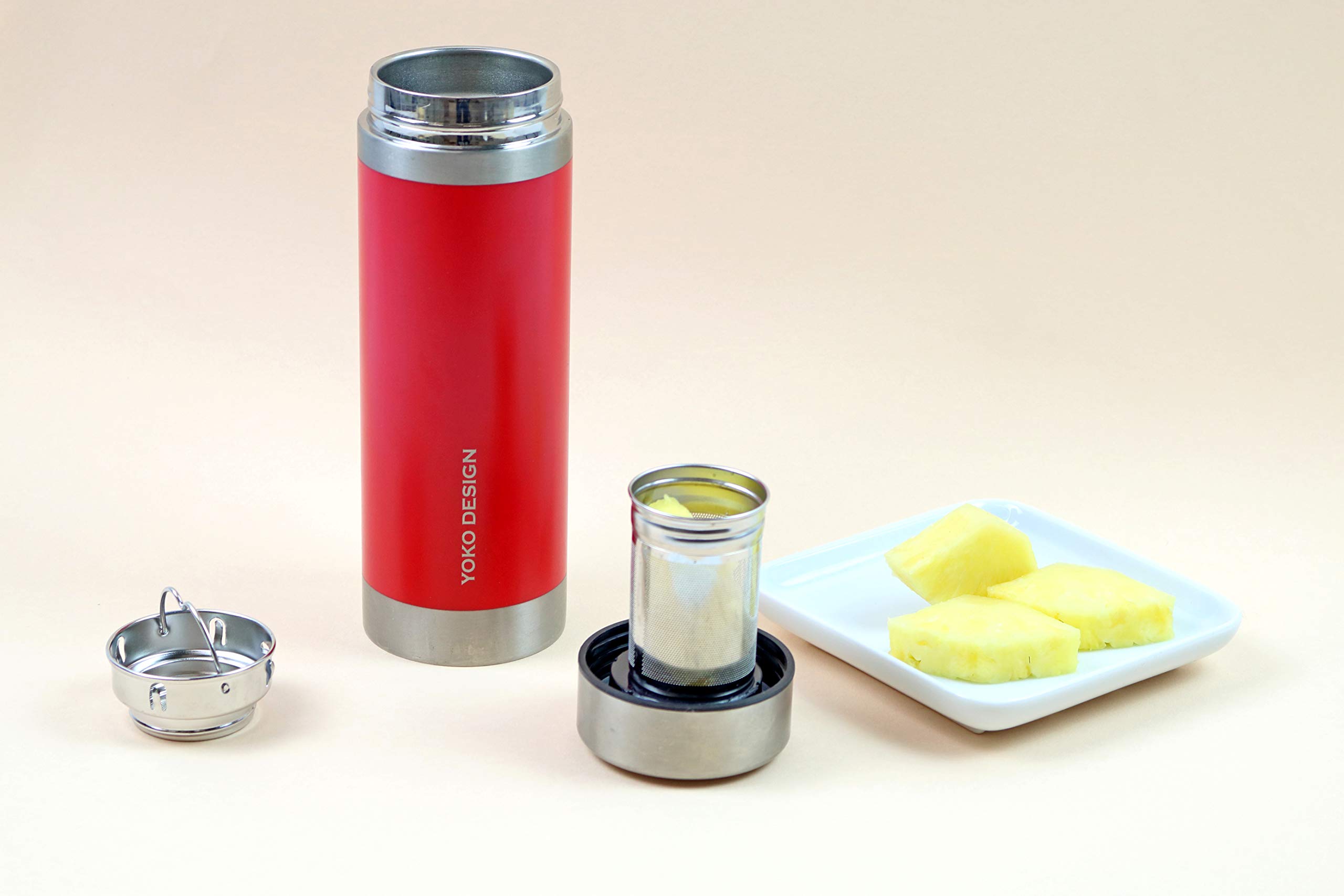 YOKO DESIGN Thermoskan, 500 ml, dubbelwandig, van roestvrij