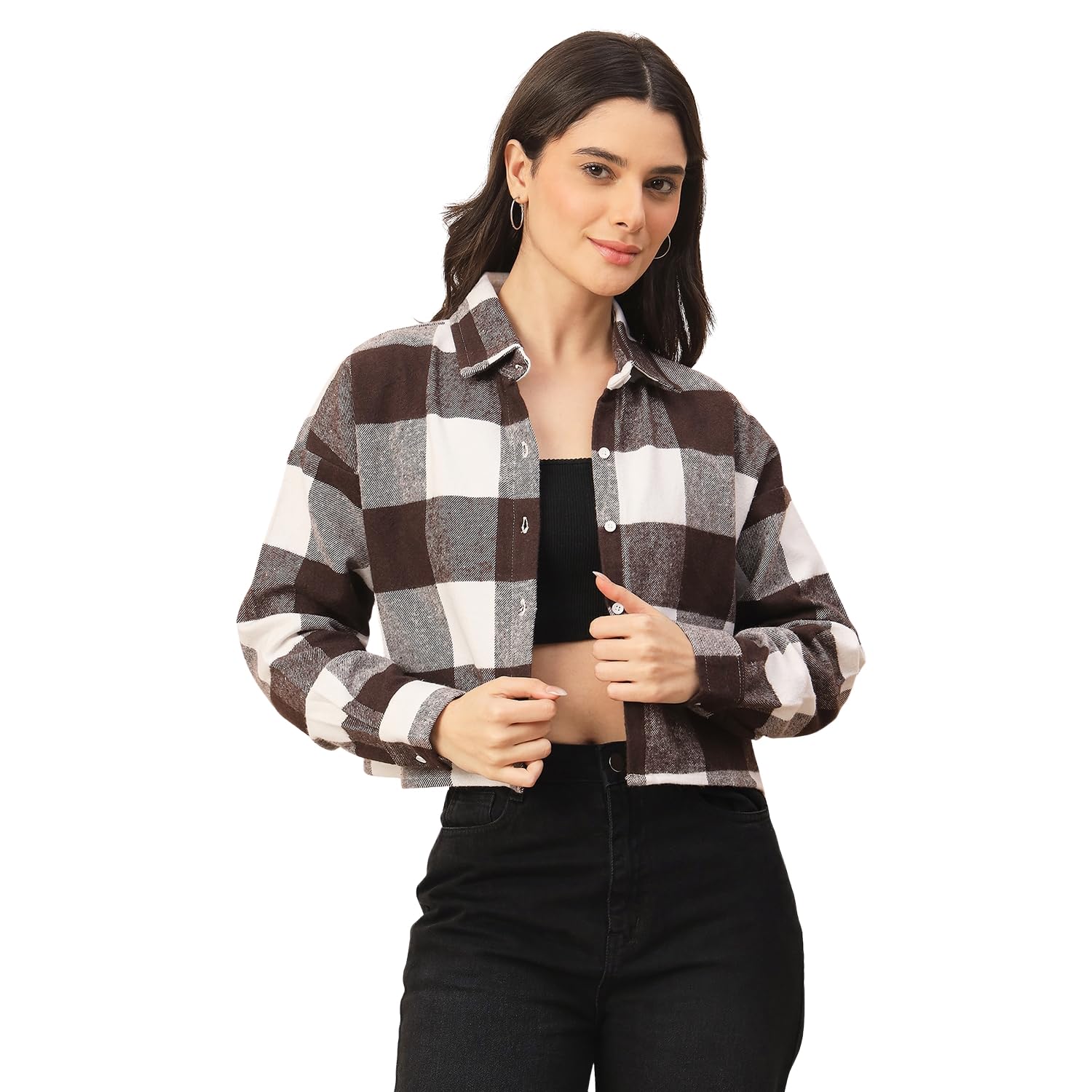chimpaaanzee Women Oversized Crop Shirt-picture-24
