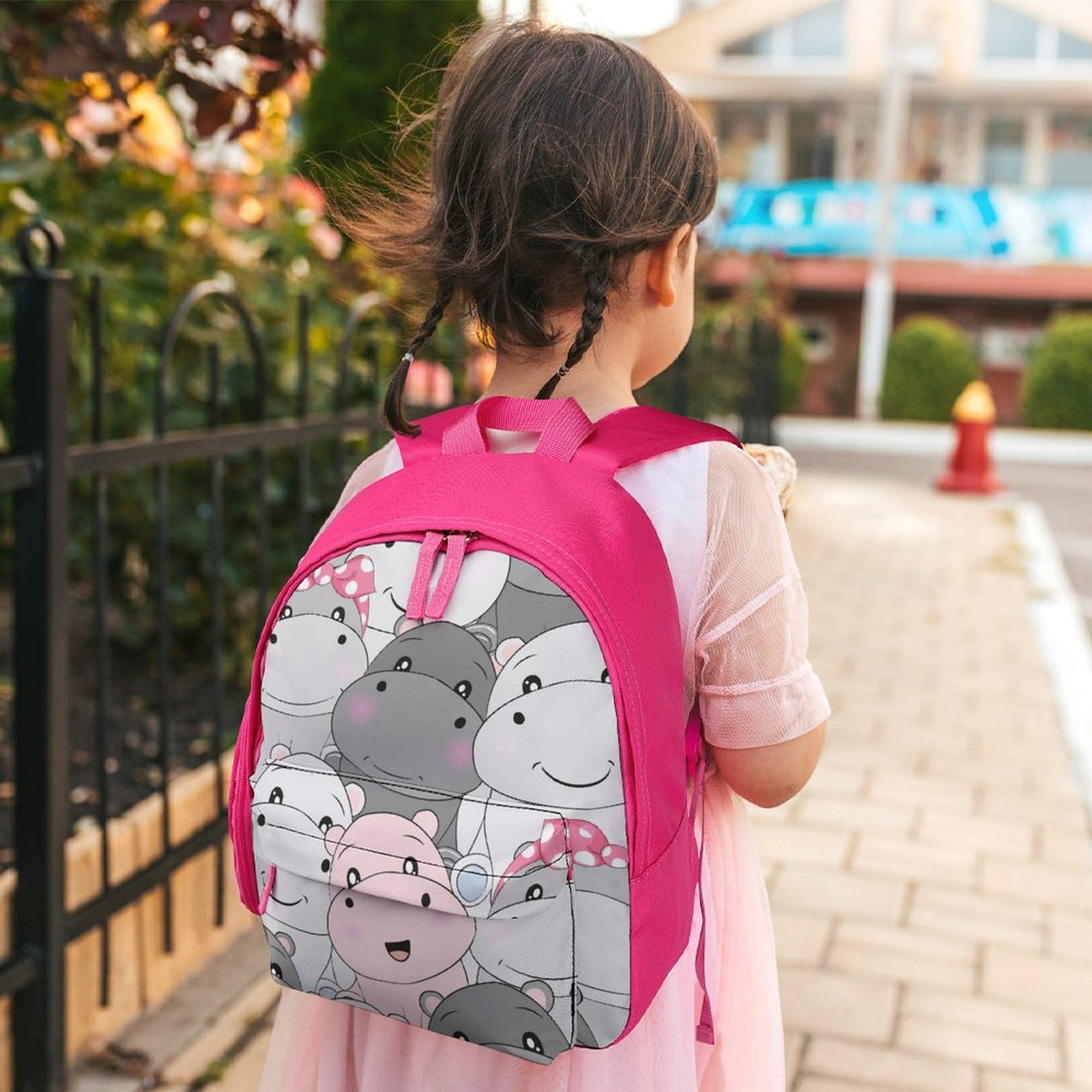 Amazon.co.jp: 子供リュック カバ 河馬柄 キッズバッグ 男の子 女の子 