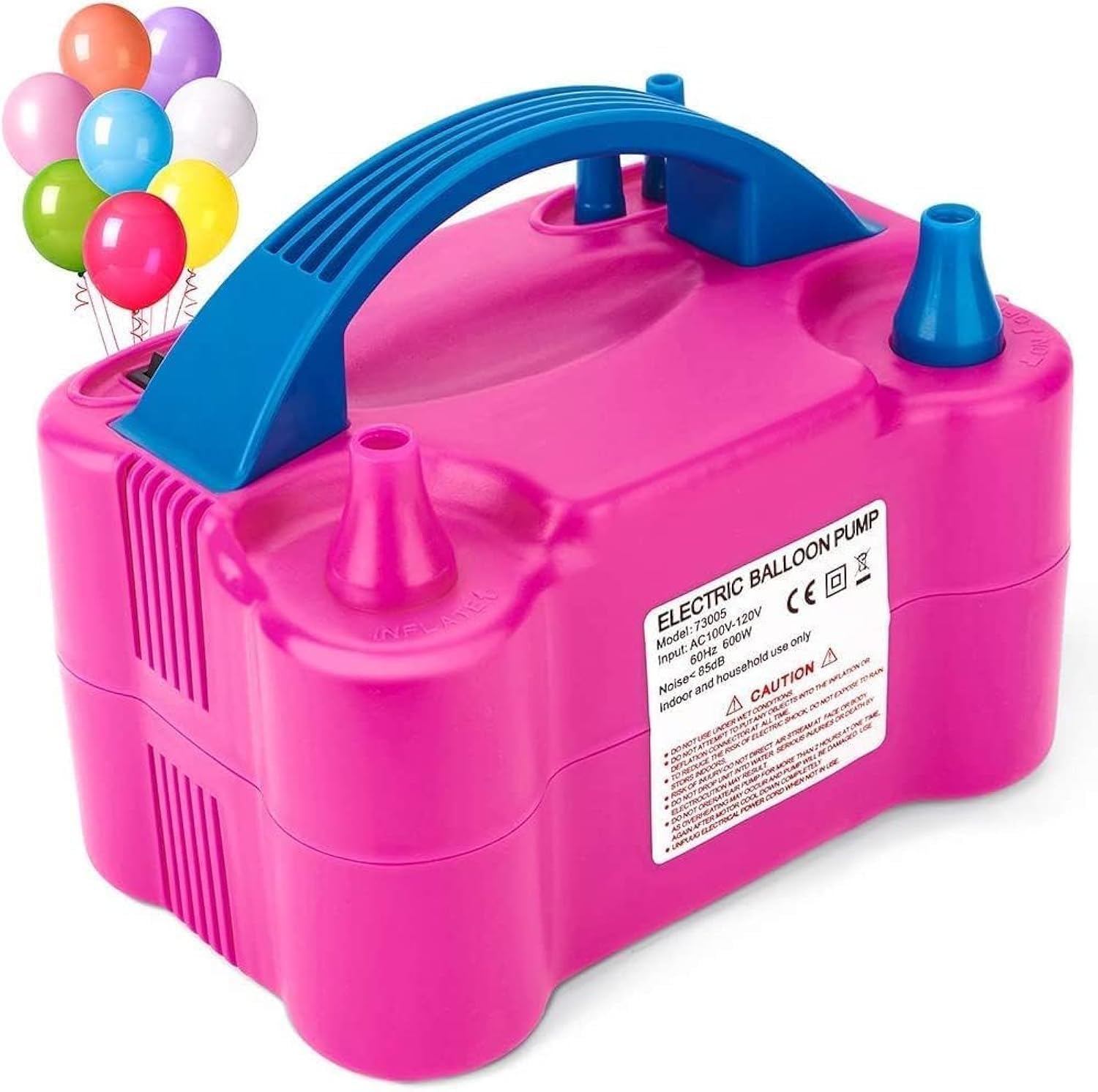 Nestvora Electric Balloon Pump Machine for Garland Arch | Dual Nozzle Air Blower for Birthday Decoration Kit | Balloon Pump for Kids Parties, Baby Showers – Pink, Pack of 1-image-16