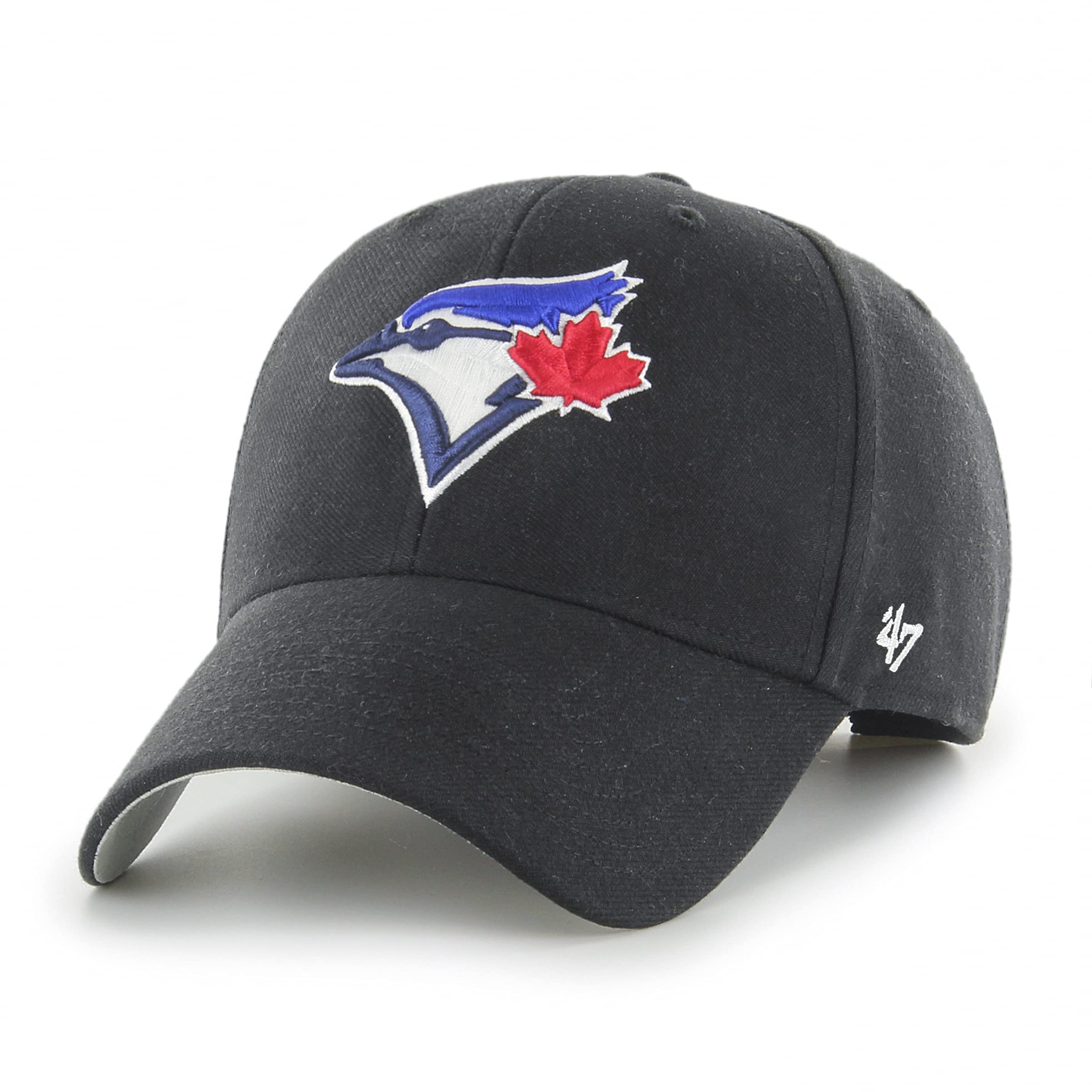 47Toronto Blue Jays MLB MVP Unisex Baseball Cap, Adjustable, Team Badge, Black