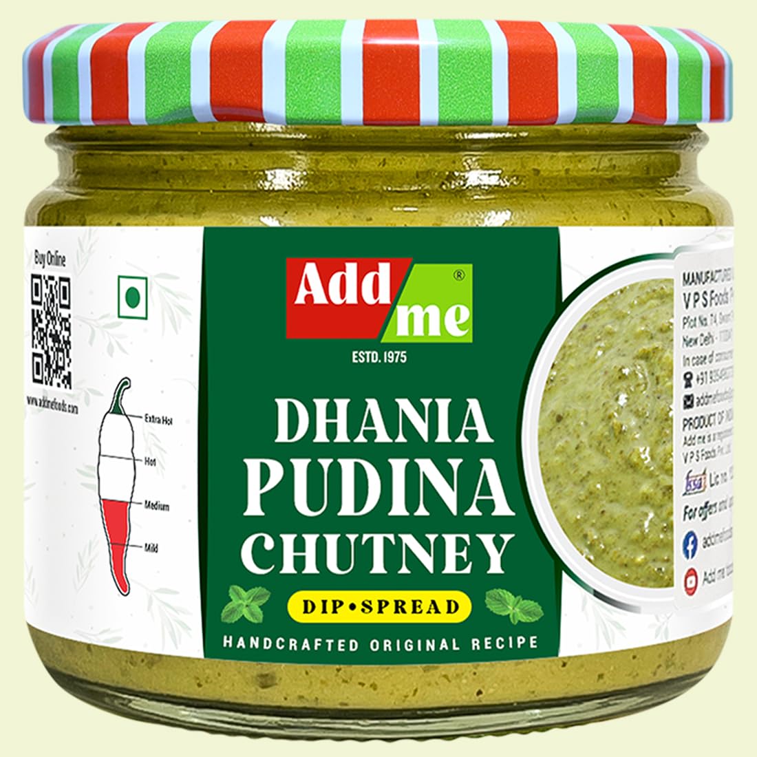 Add me Home Made Mint Sauce Dhania Pudina Chutney 300 gm Ready to eat Classic Indian Pani Puri Bhelpuri Chatni Recipe Green Chutney Glass Pack (B0CCSF83KC) Amazon Price History, Amazon Price Tracker