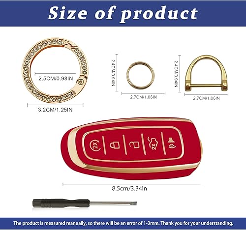Miniatura 2 de Compatible con funda para llavero Ford con cordón para llavero, carcasa de TPU suave de repuesto para Ford C-Max Edge Escape Expedition Explorer