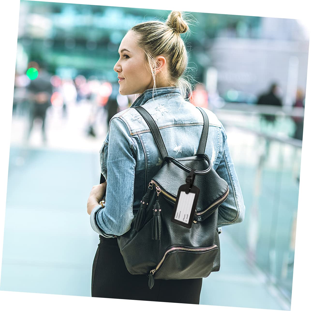 Healvian 2 Sätze Teiliges Pu Id Luggage Tag Praktische Strapazierfähige Kofferanhänger Für Reisetaschen Schultaschen 5 Stück * 2