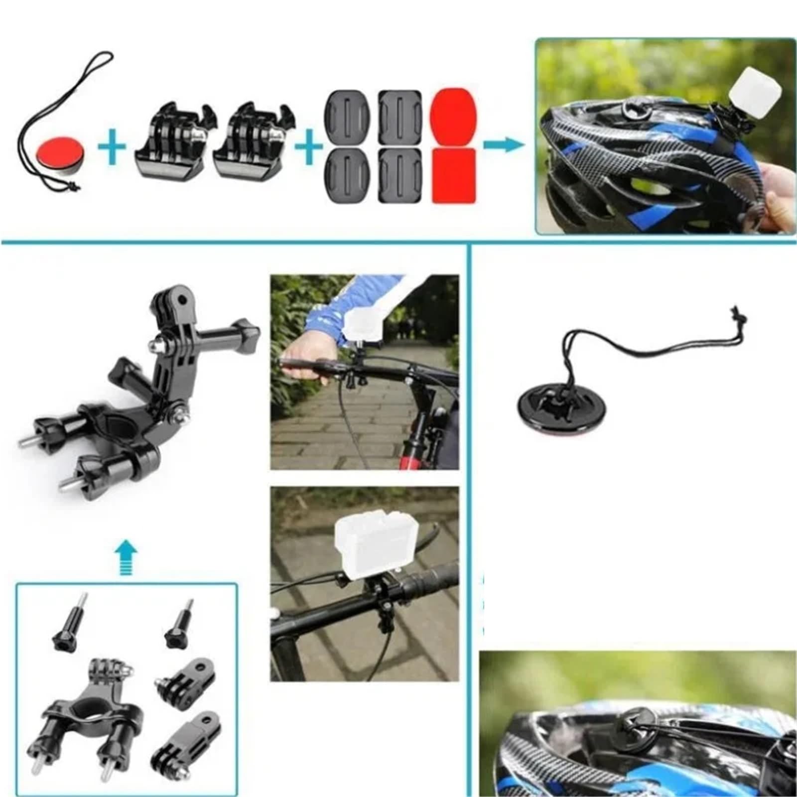 Compatible con GoPro e Insta360. Kit de Accesorios for cámaras de acción 50 en 1 for múltiples Modelos.