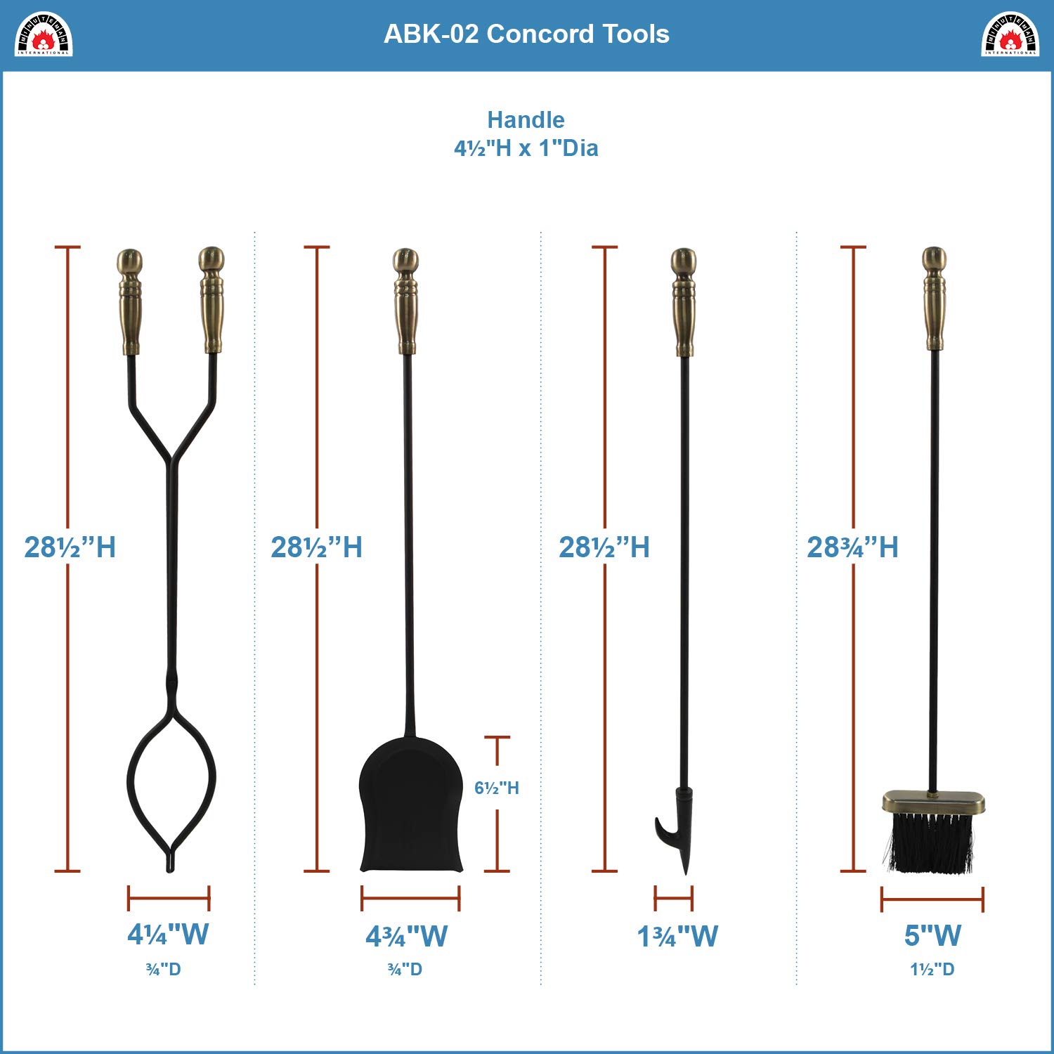 Amazon.co.jp: Minuteman International コンコード 暖炉用ツール5点