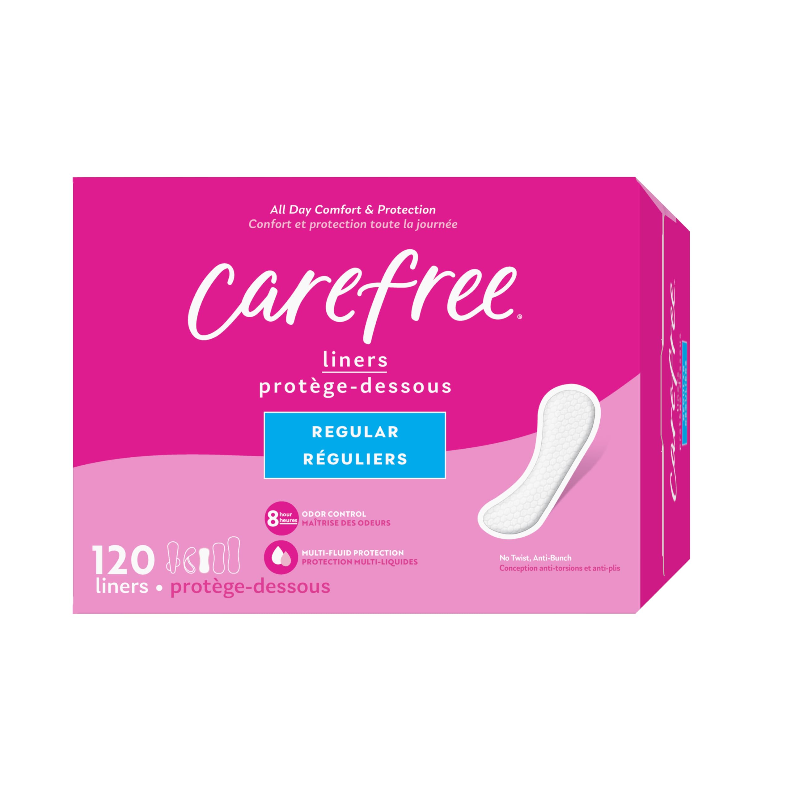 Carefree Acti-Fresh - Fodera per collant ultra sottile, senza profumo, 120 pezzi