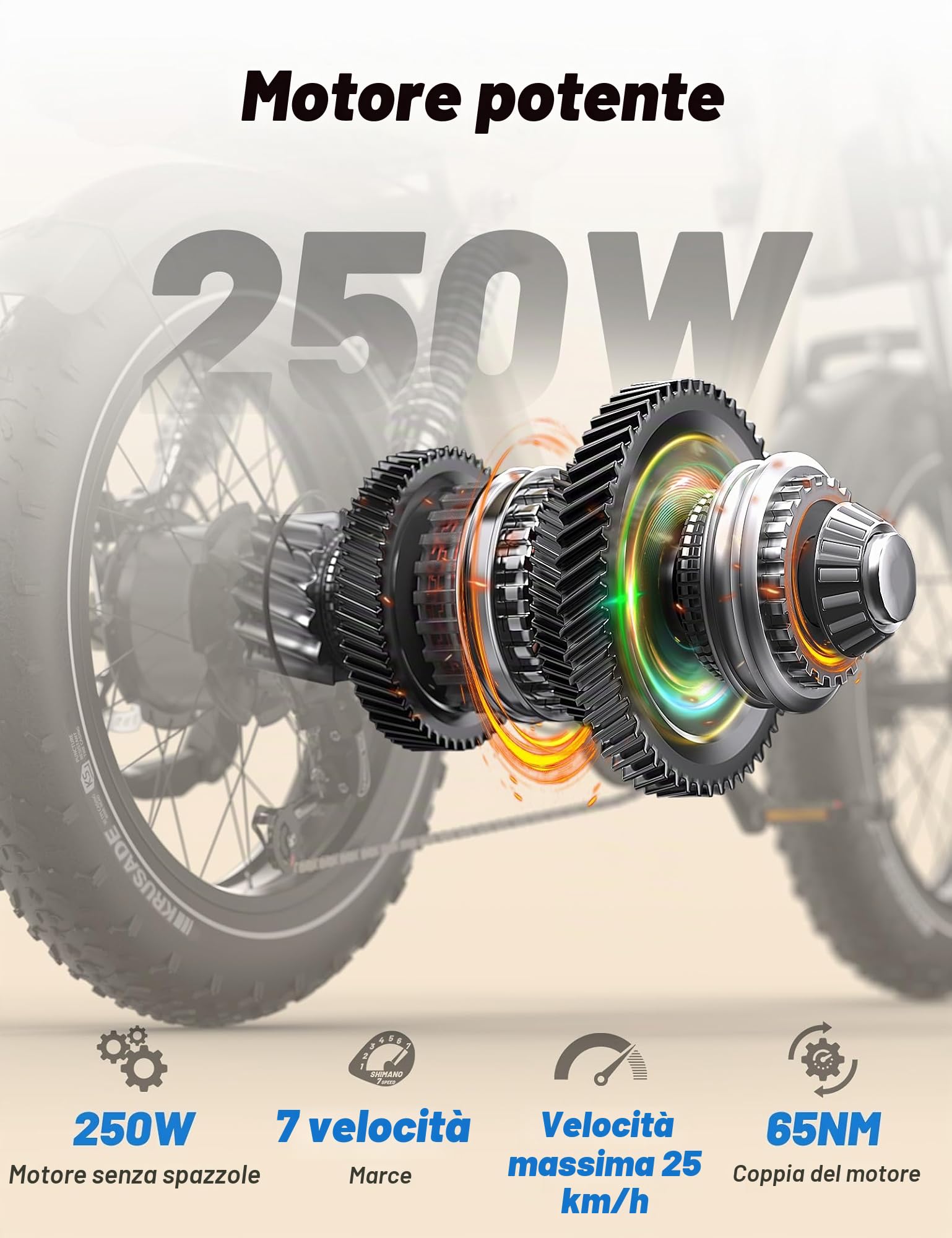 Onesport W66/W77 E Bike Elettrica, 20 X 4 Pollici Fat Tire Ebike con Batteria 48V 18AH/13.5AH Autonomia 30-100KM, Sospensione Integrale & Freni Idraulici, Bici Elettrica Uomo e Donna con Bluetooth APP