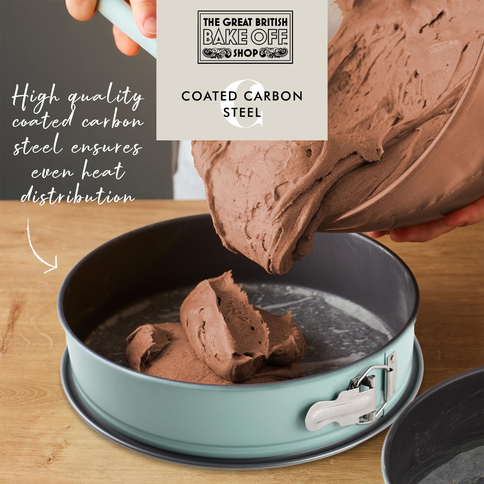 The Great British Bake Off Springform Cake Tin for Baking Cheesecake Tin, Large Round Spring Form Pan - Image 4