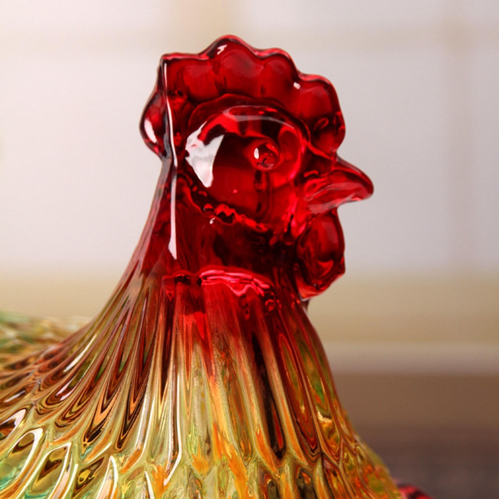 MERIGLARE Plato de Dulces con Forma de Gallina, Plato para Aperitivos Y Postres, Resistente, de Cristal de Calidad, Ideal para Cocina, Oficina Y Bodas, Multicolor, Individual