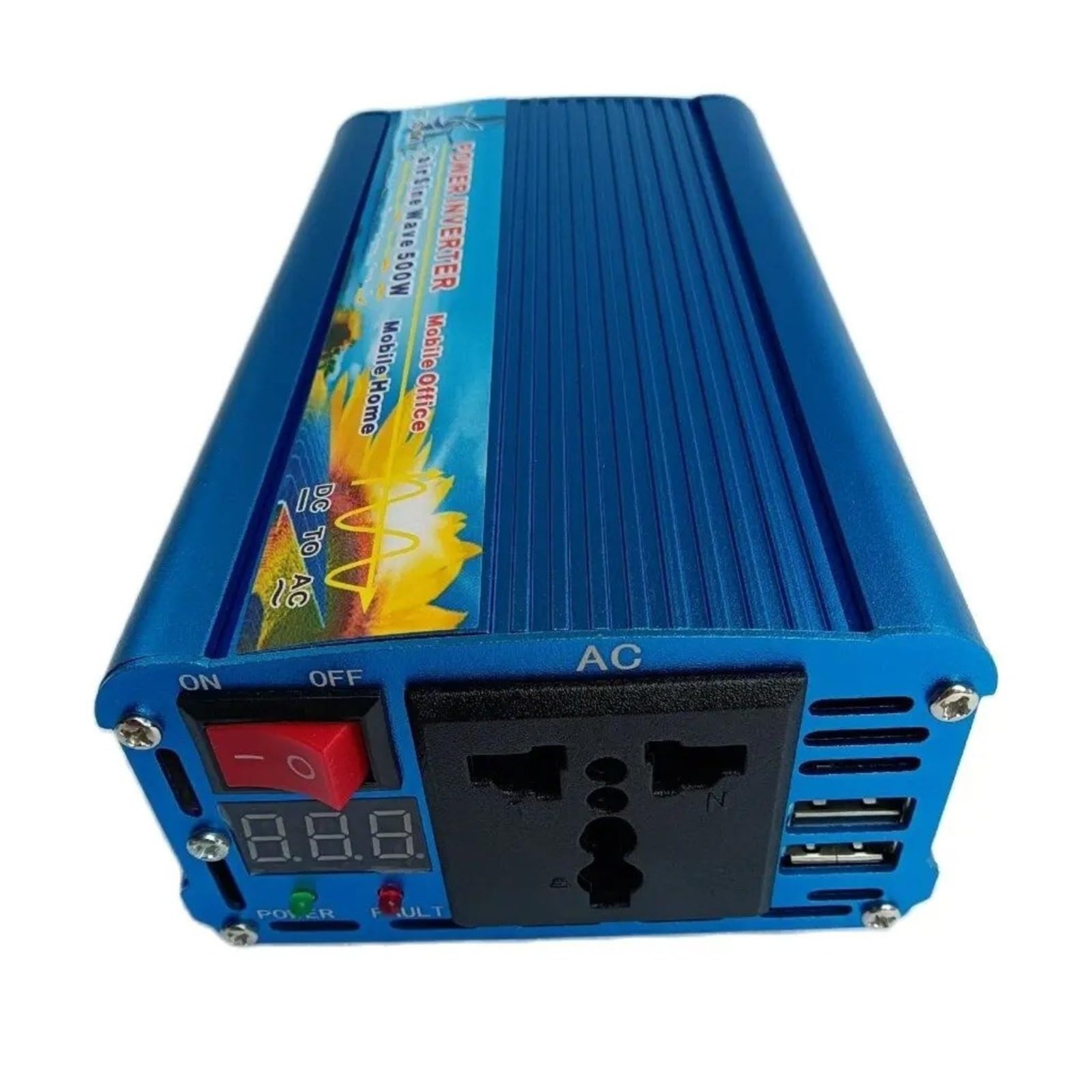 modificada Inversor Corriente Pantalla Digital 500W DC 12V A AC 220V 230V 240V 50HZ Sobretensión 1000W Inversor Onda Sinusoidal para Pura(60HZ,48V,100V)